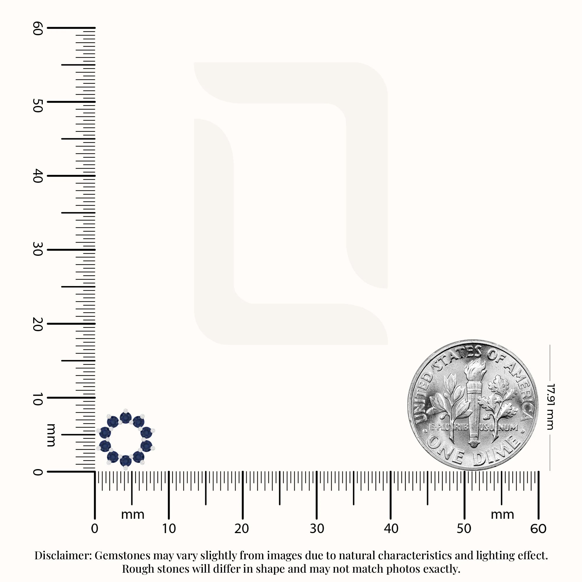 natural blue-sapphire sun stud earrings in sterling silver 