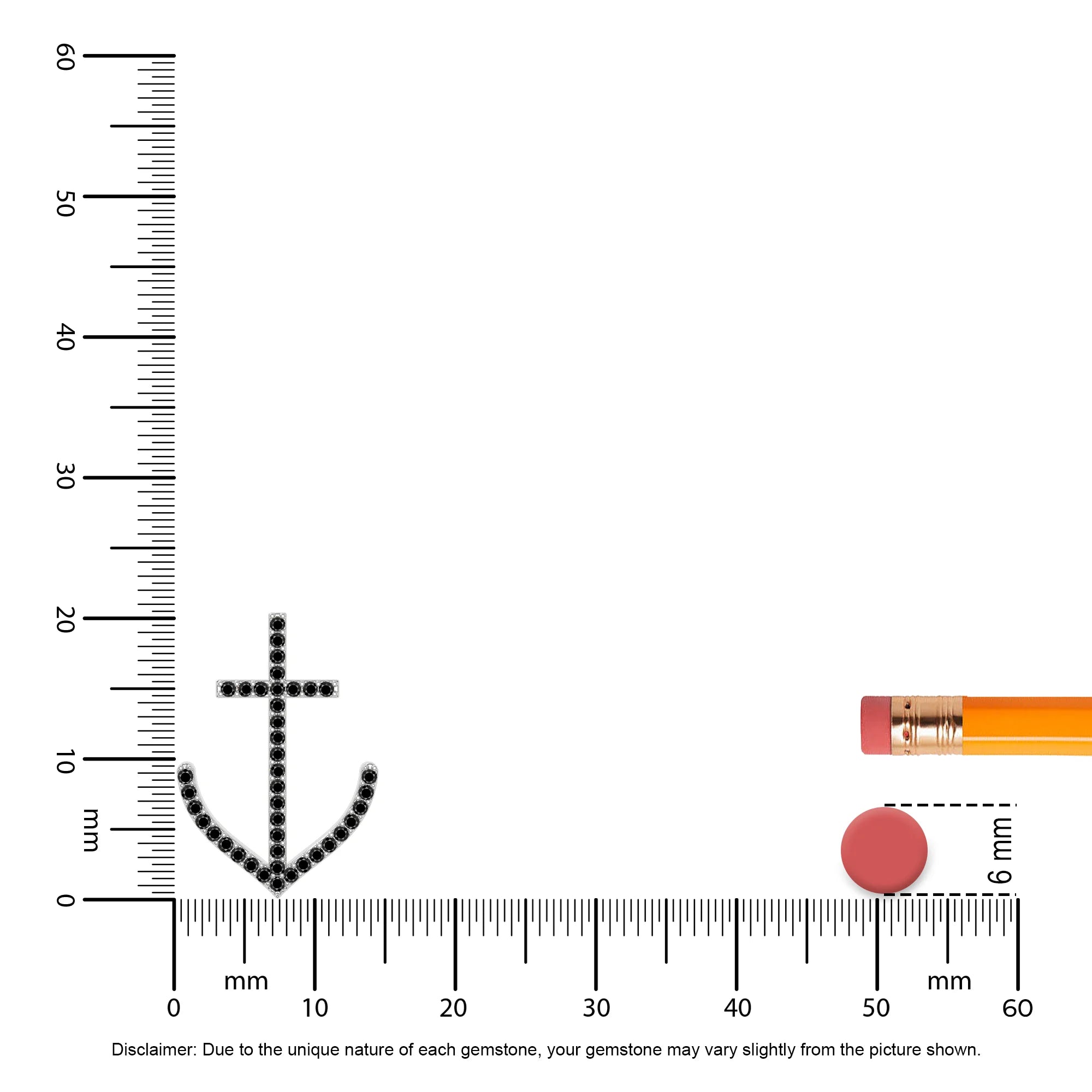 natural black-onyx anchor necklaces in sterling silver 