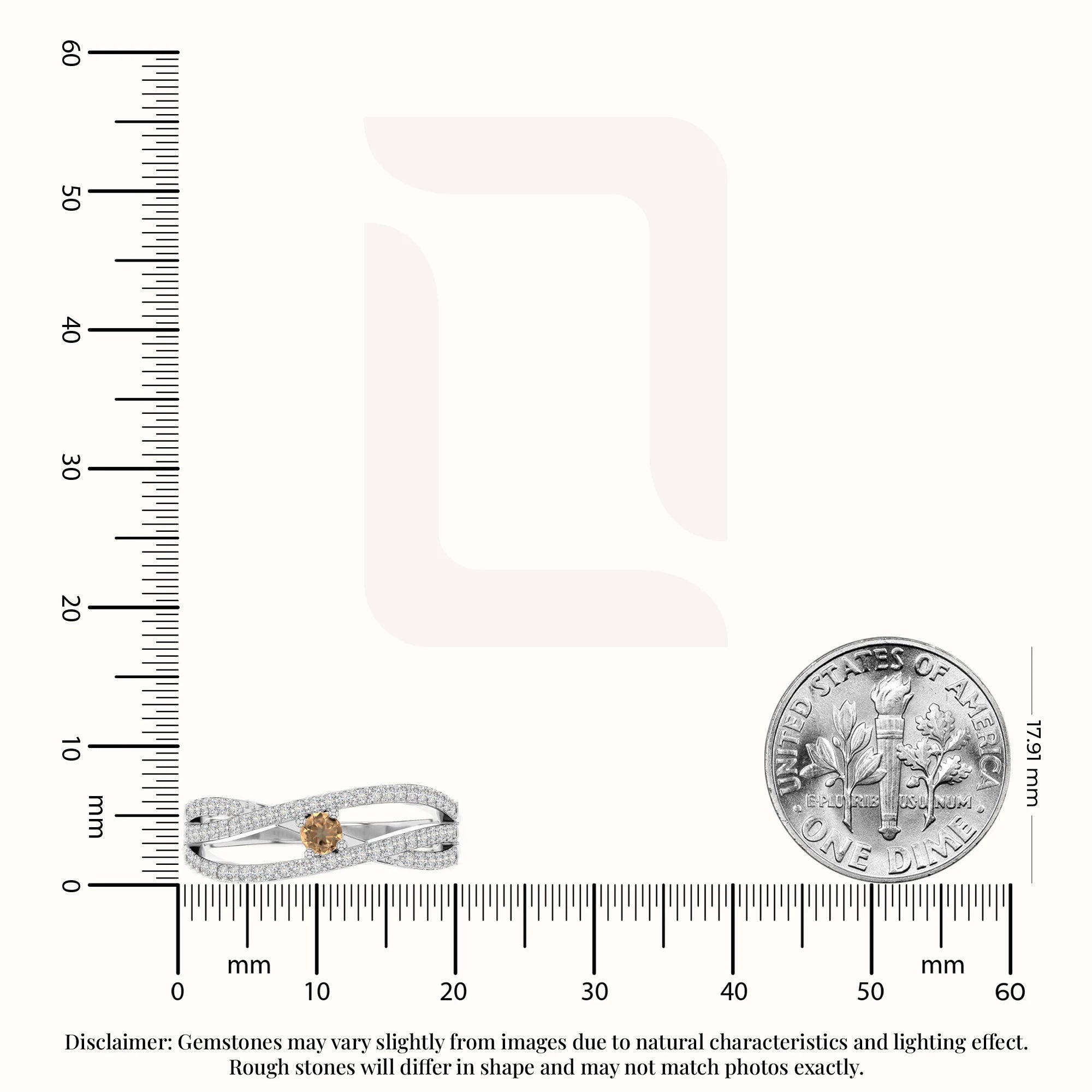 natural citrine promise rings in sterling silver 