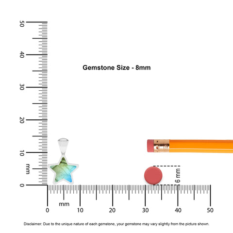 natural labradorite star shape pendant necklace