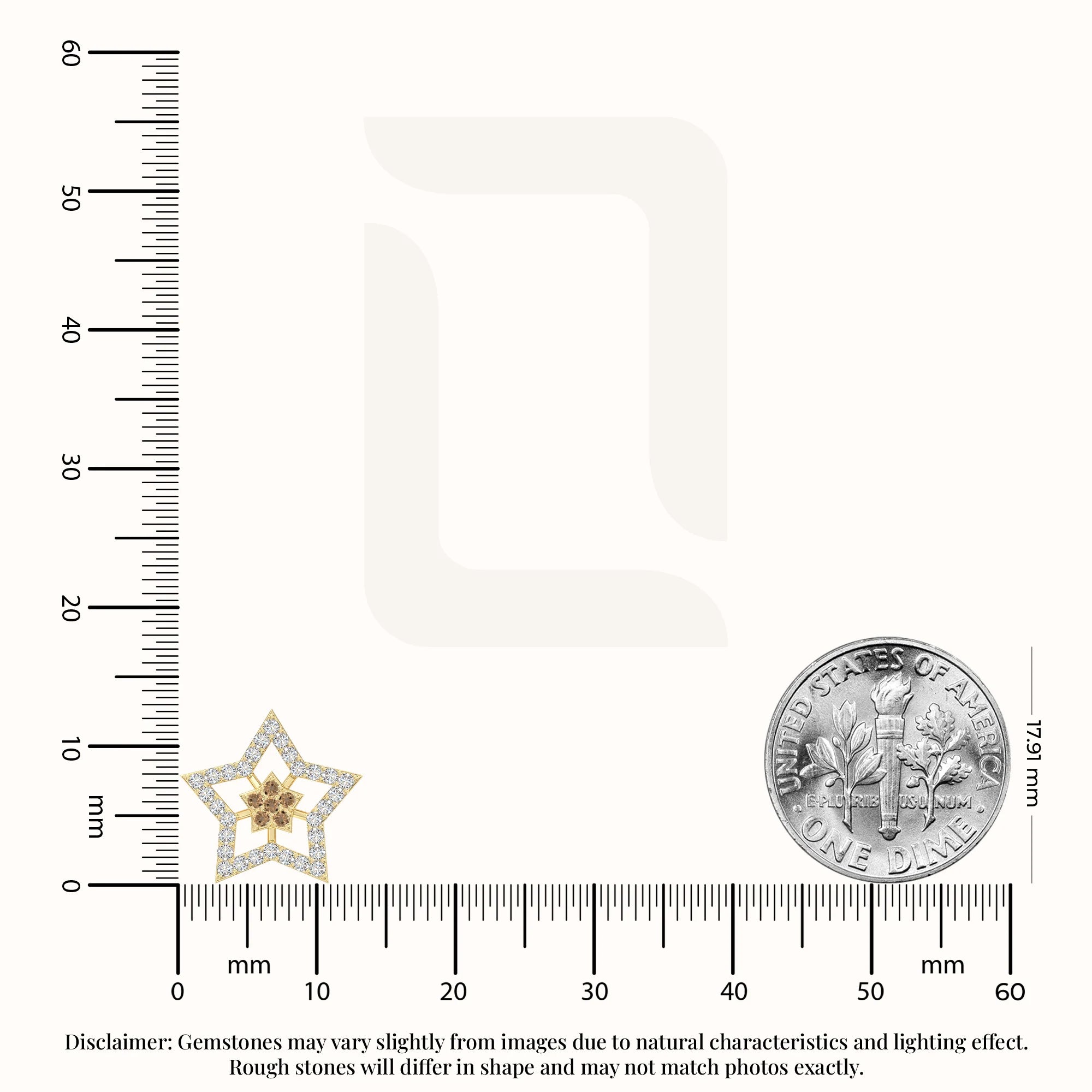 natural citrine star stud earrings in yellow gold vermeil 