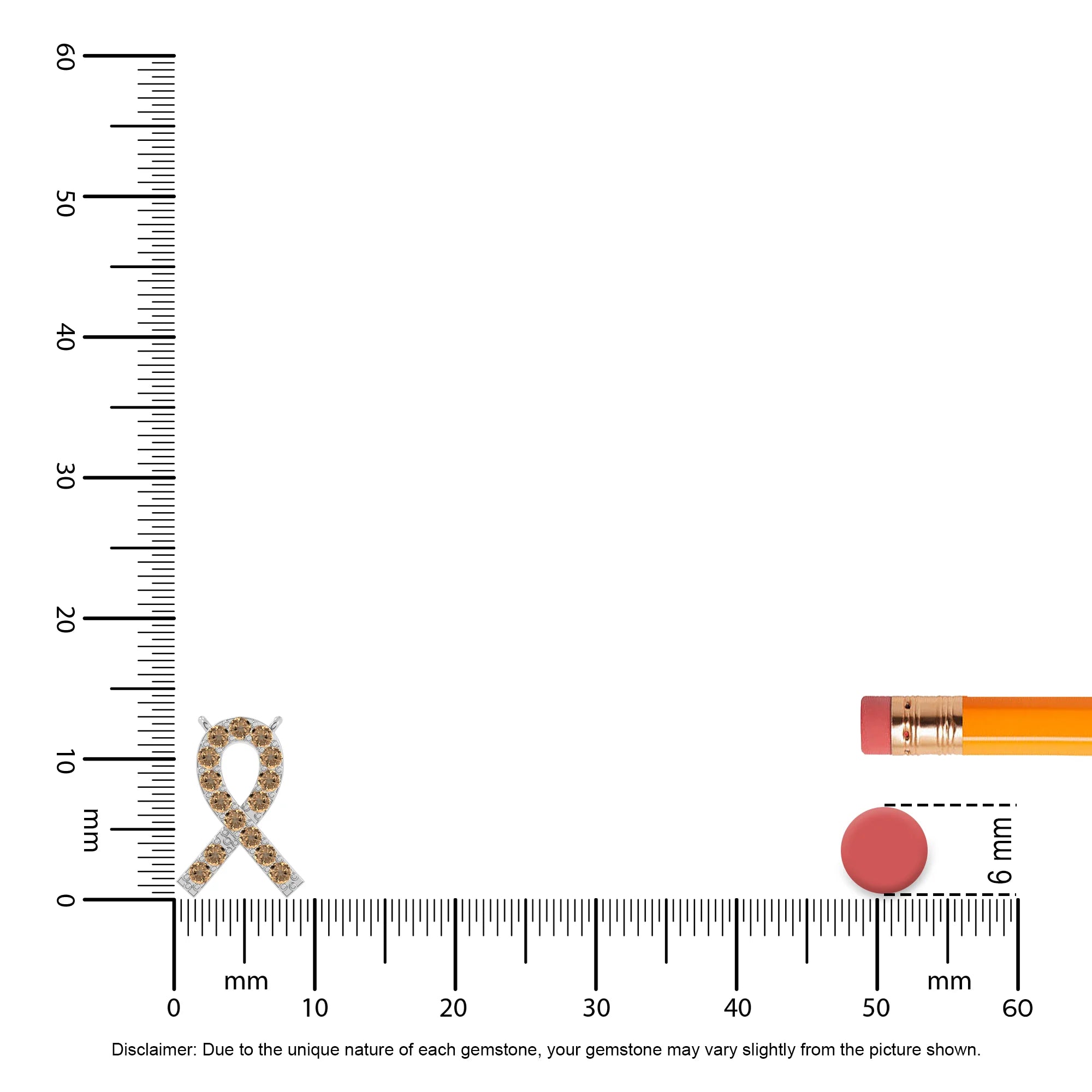 natural citrine cancer ribbon necklaces in sterling silver 