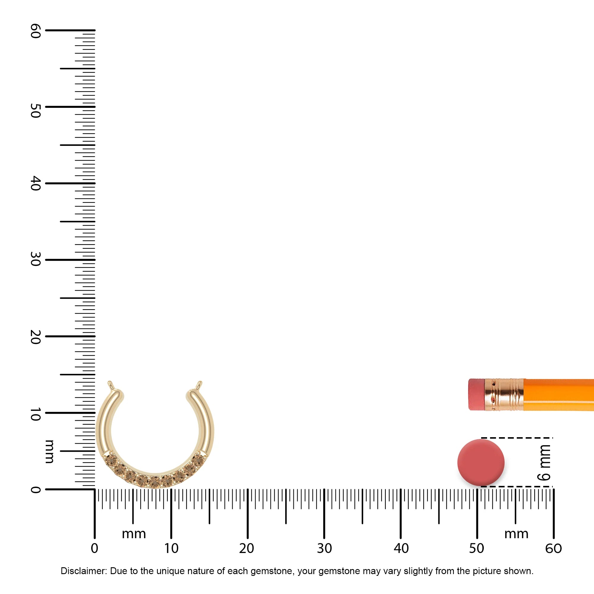 natural citrine horse shoe necklaces in yellow gold vermeil 