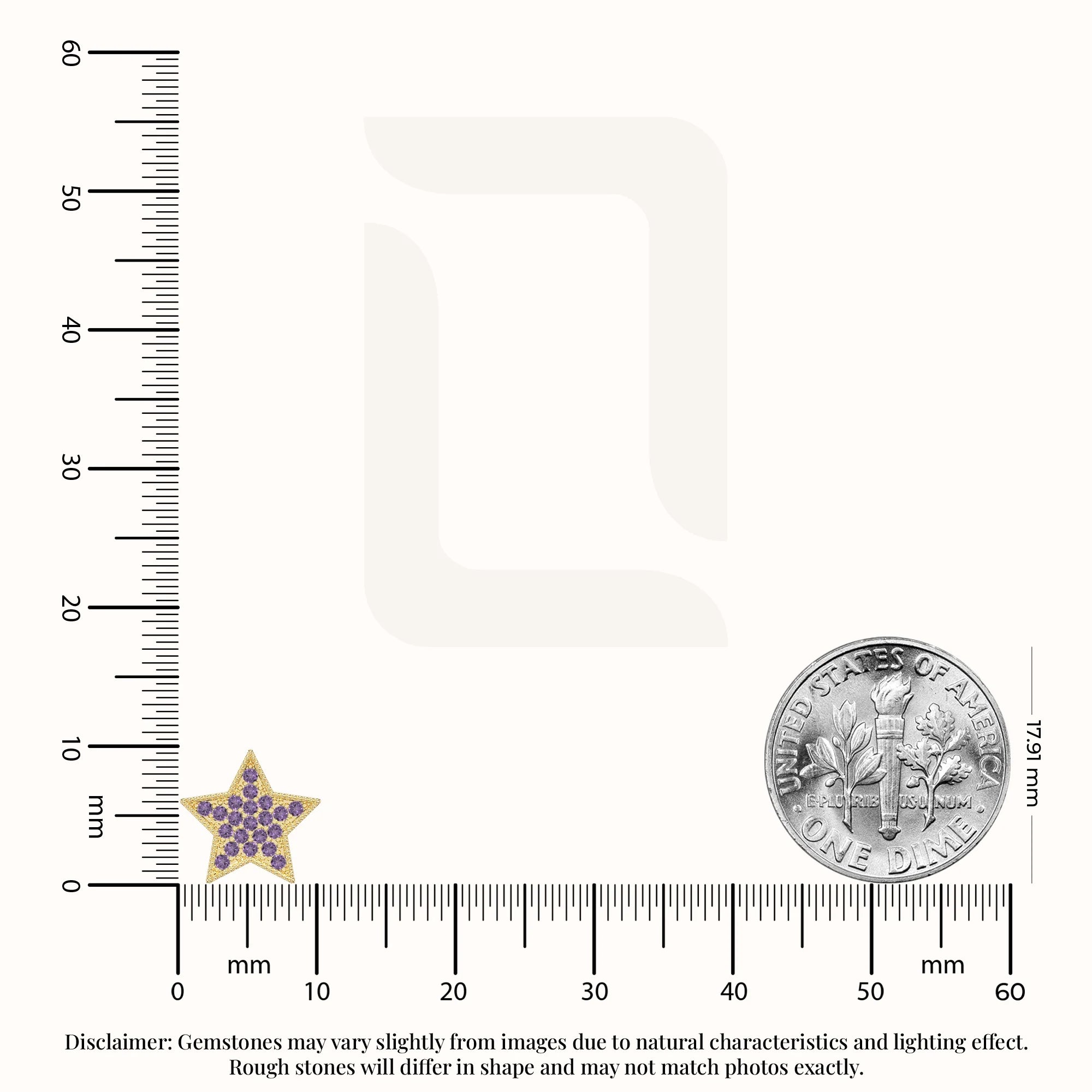 natural amethyst star stud earrings in yellow gold vermeil 