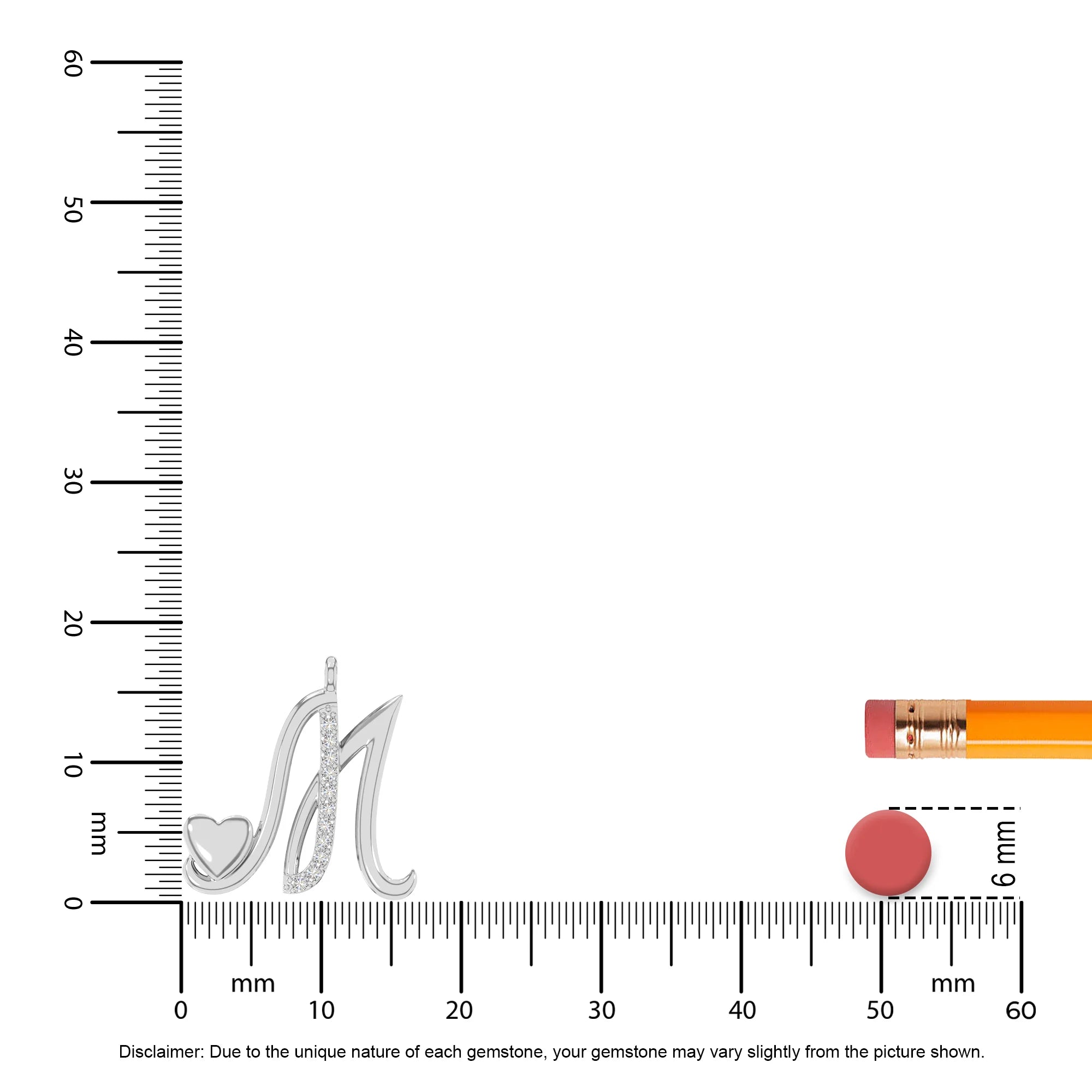 moissanite Initials necklaces in sterling silver 