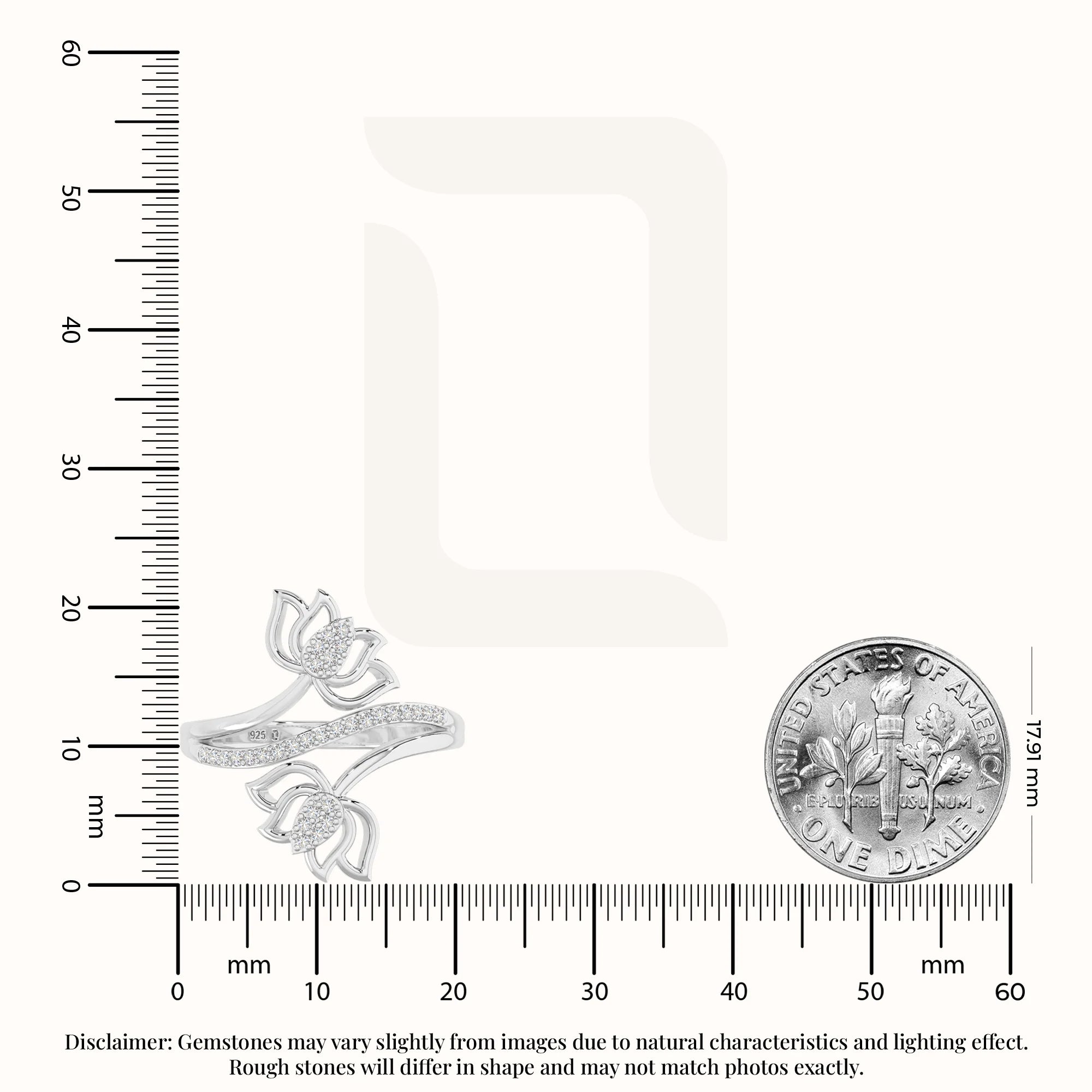 natural moissanite lotus blossom rings in sterling silver 