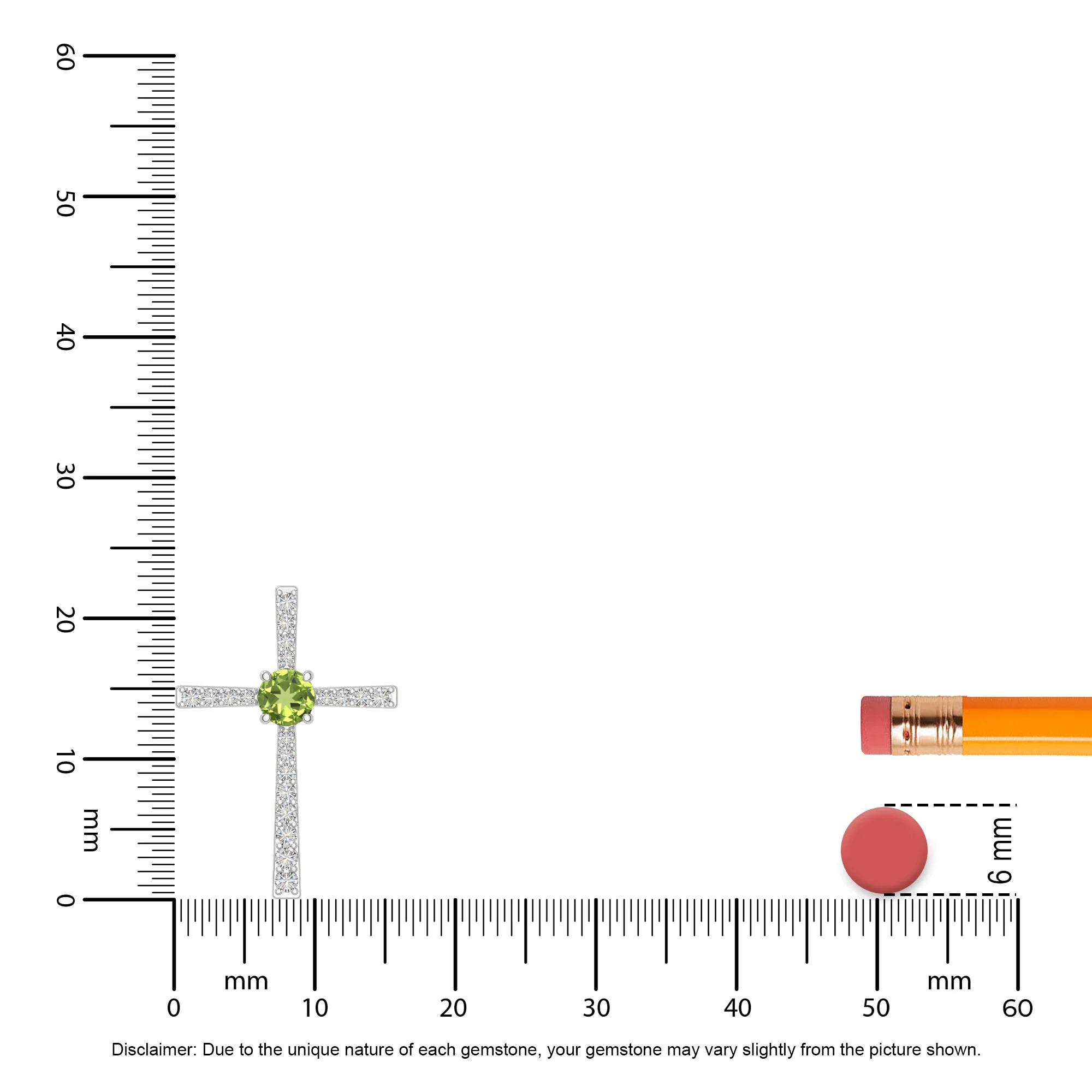 peridot cross necklaces in sterling silver 
