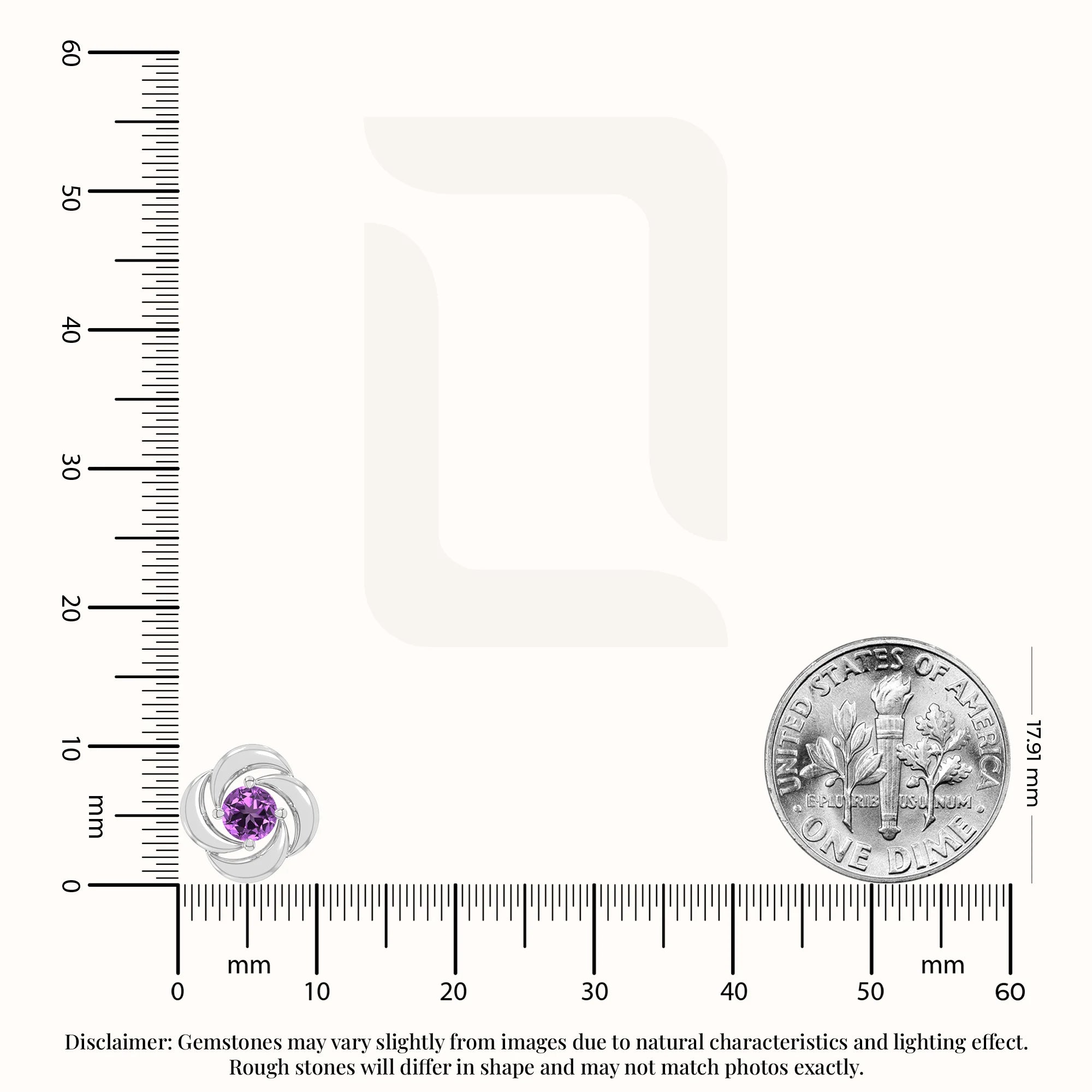 natural amethyst flower stud earrings in sterling silver 