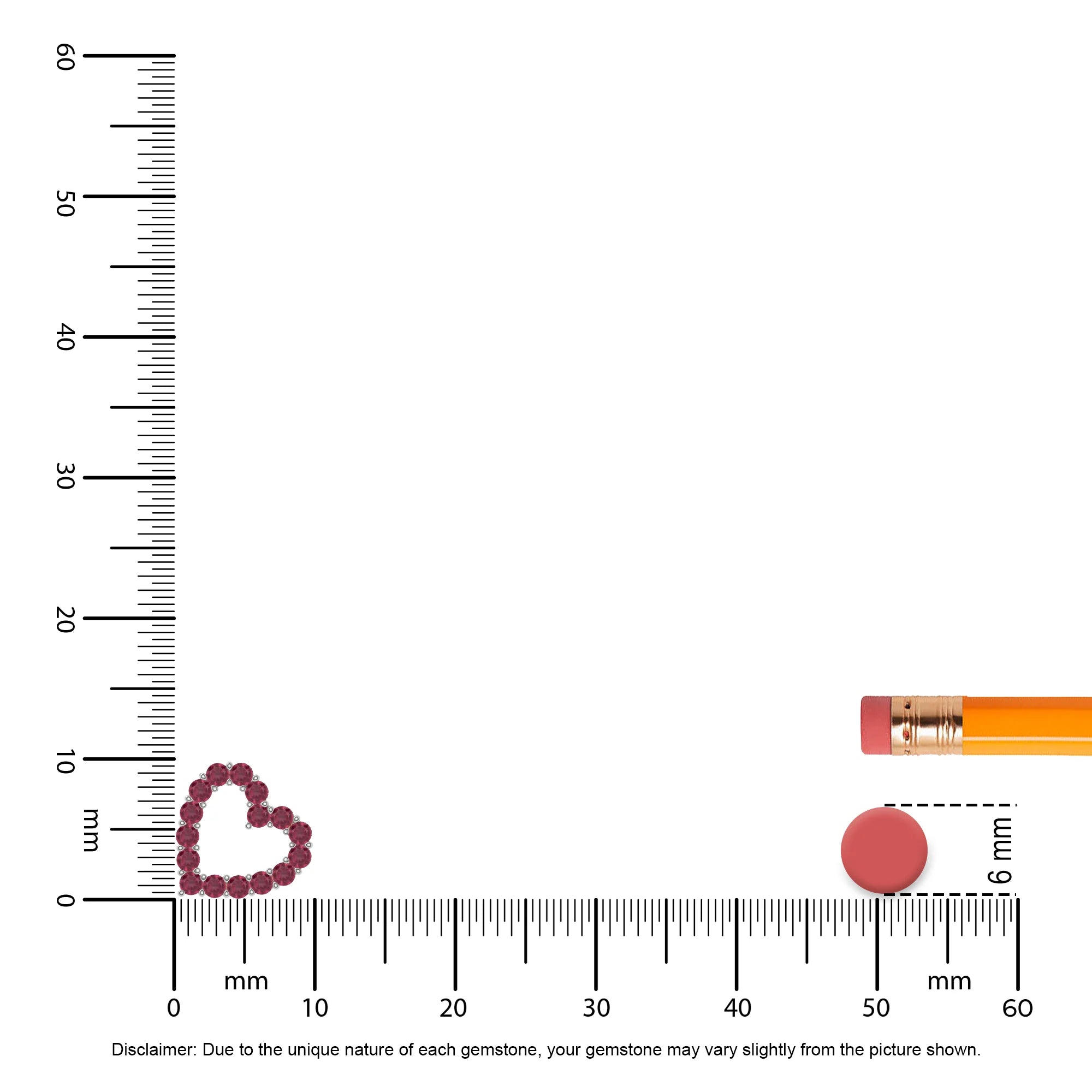 natural ruby heart necklaces in sterling silver 