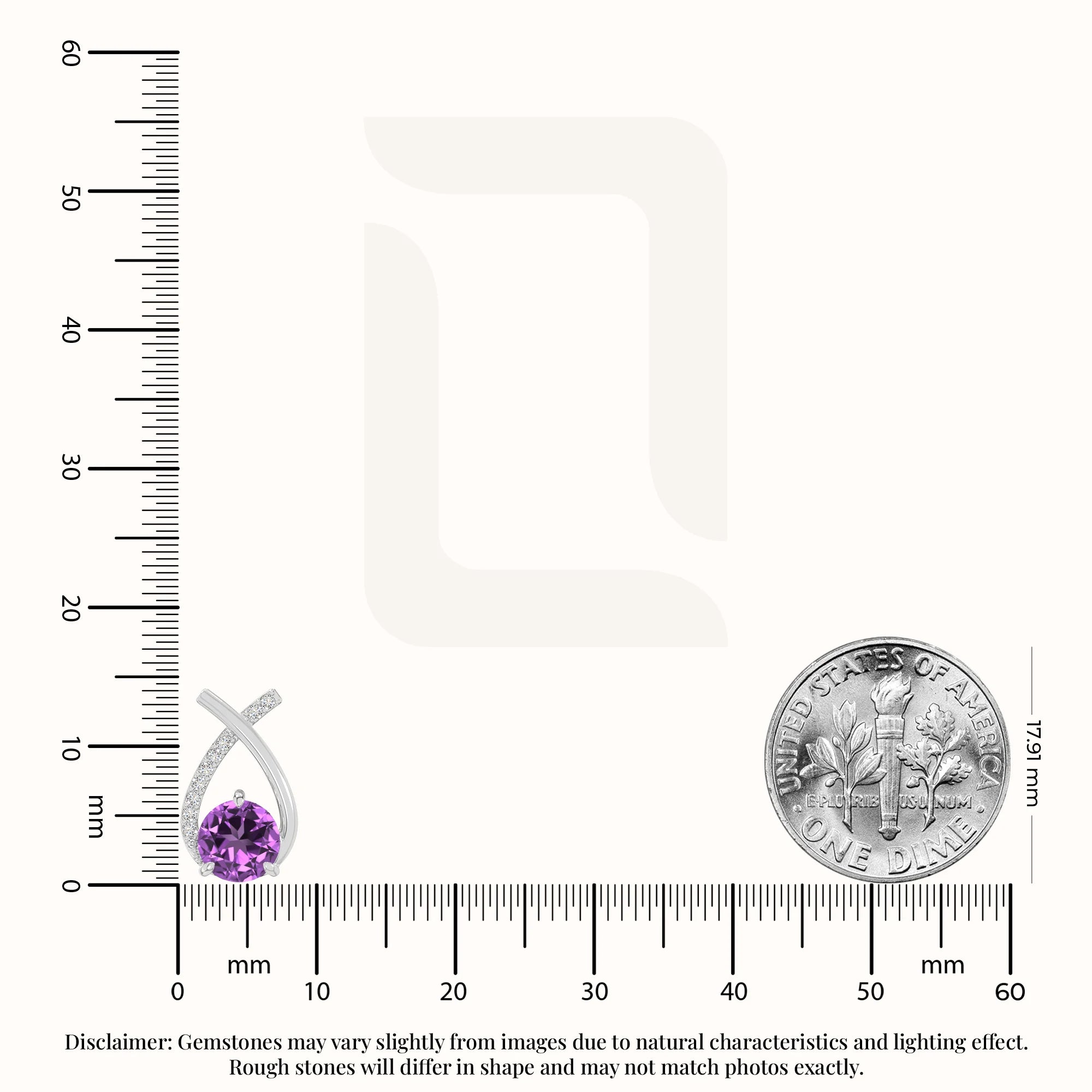 natural amethyst fishtail stud earrings in sterling silver 