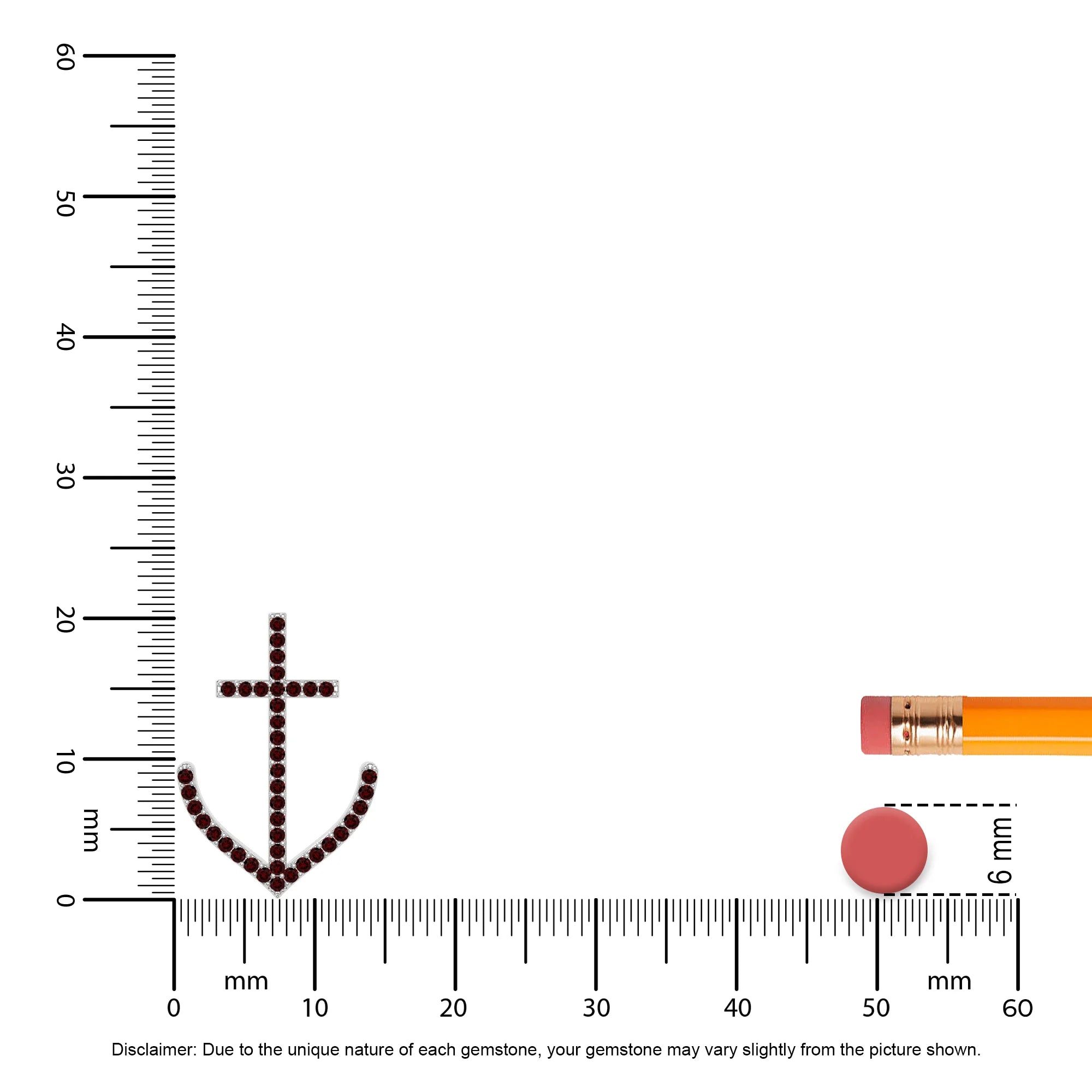 natural garnet anchor necklaces in sterling silver 