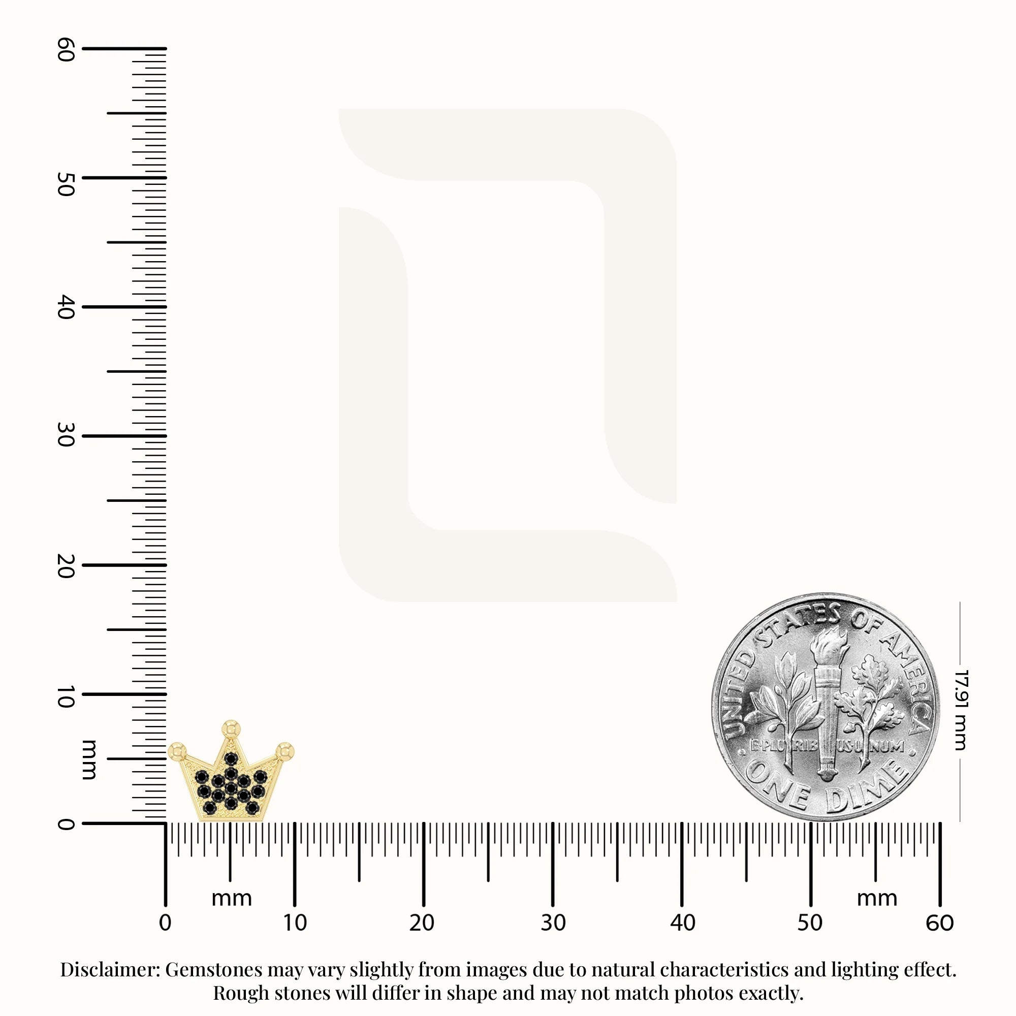 natural black-onyx crown stud earrings in yellow gold vermeil 