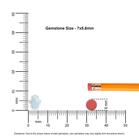 natural rainbow moonstone ahimsa shape stud earrings