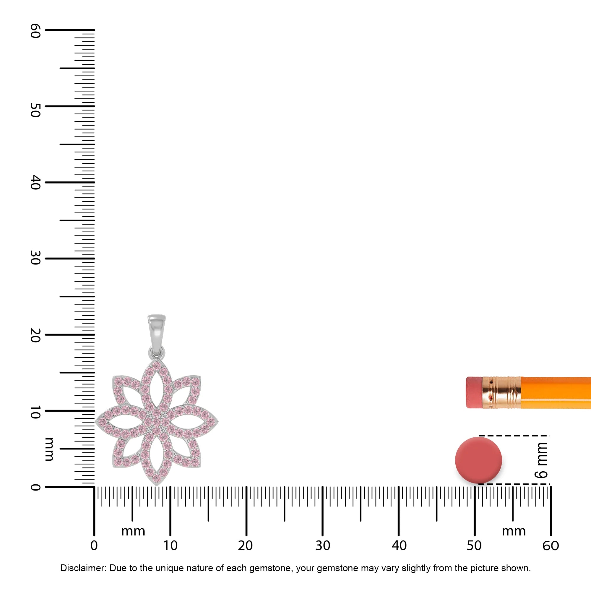 natural pink-tourmaline flower necklaces in sterling silver 