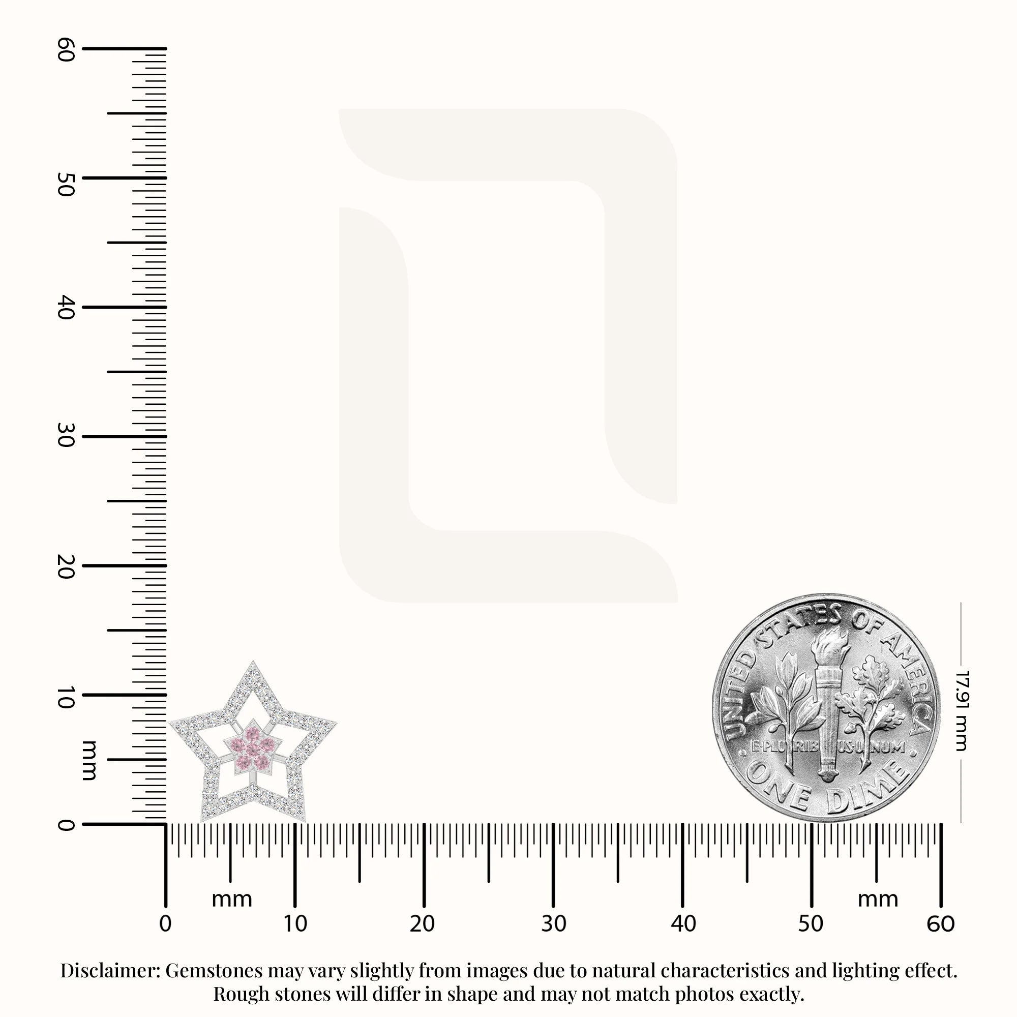 natural pink-tourmaline star stud earrings in sterling silver 