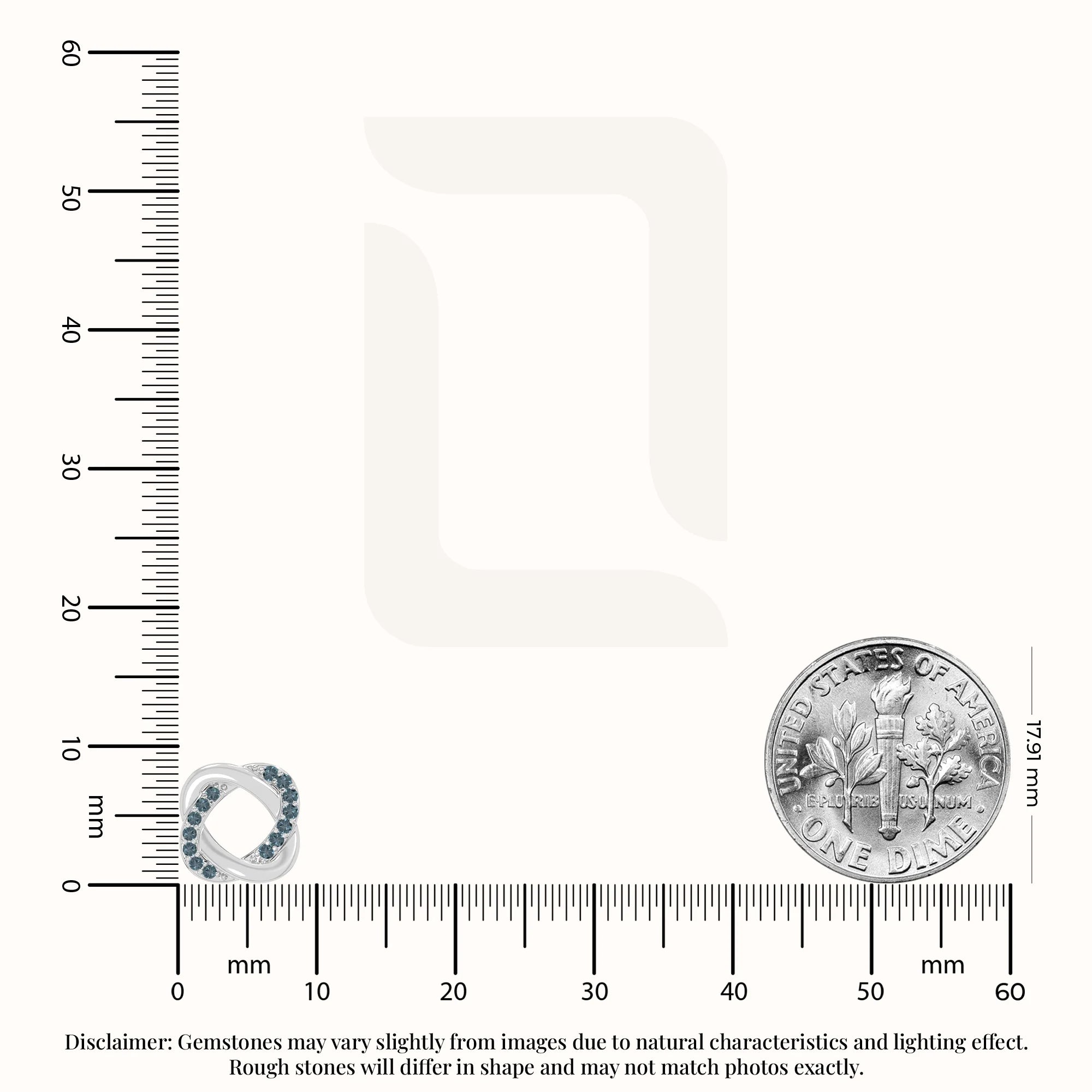 natural london-blue-topaz knot-love stud earrings in sterling silver 