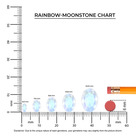 natural rainbow-moonstone oval criss cross solitaire engagement ring