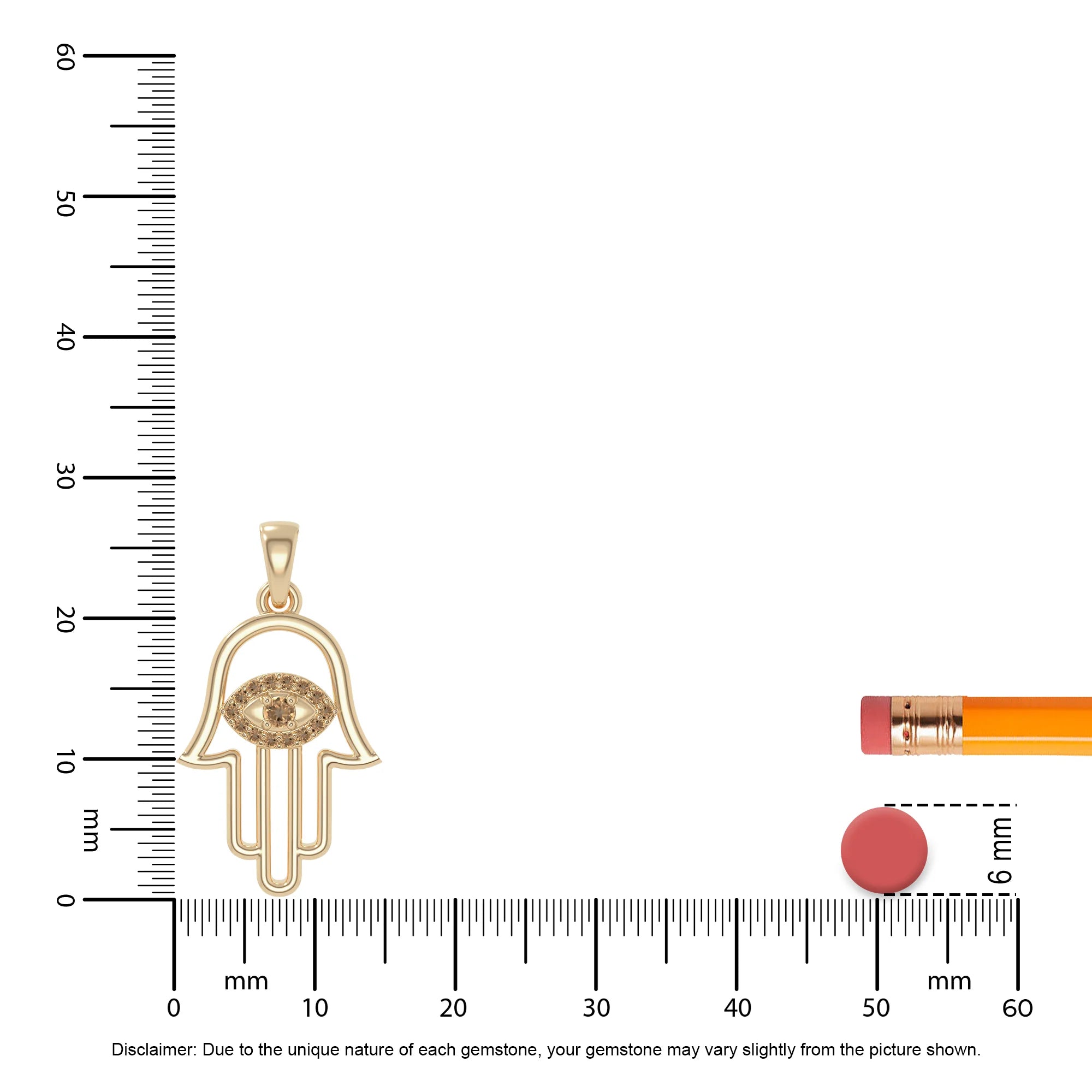 natural citrine evil eye hamsa hand necklaces in yellow gold vermeil 