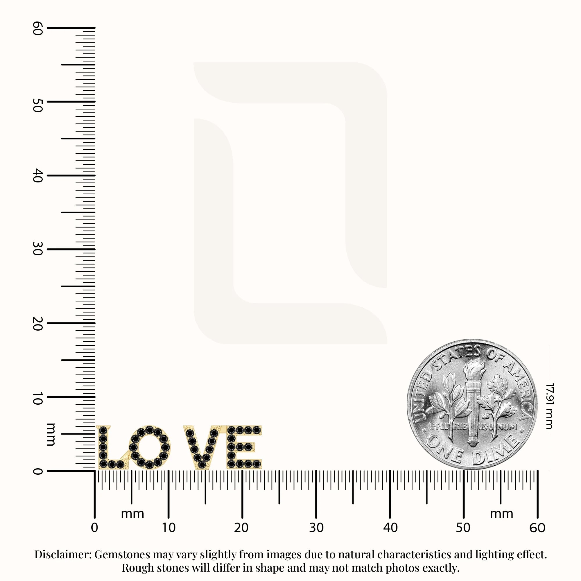 natural black-onyx love stud earrings in yellow gold vermeil 