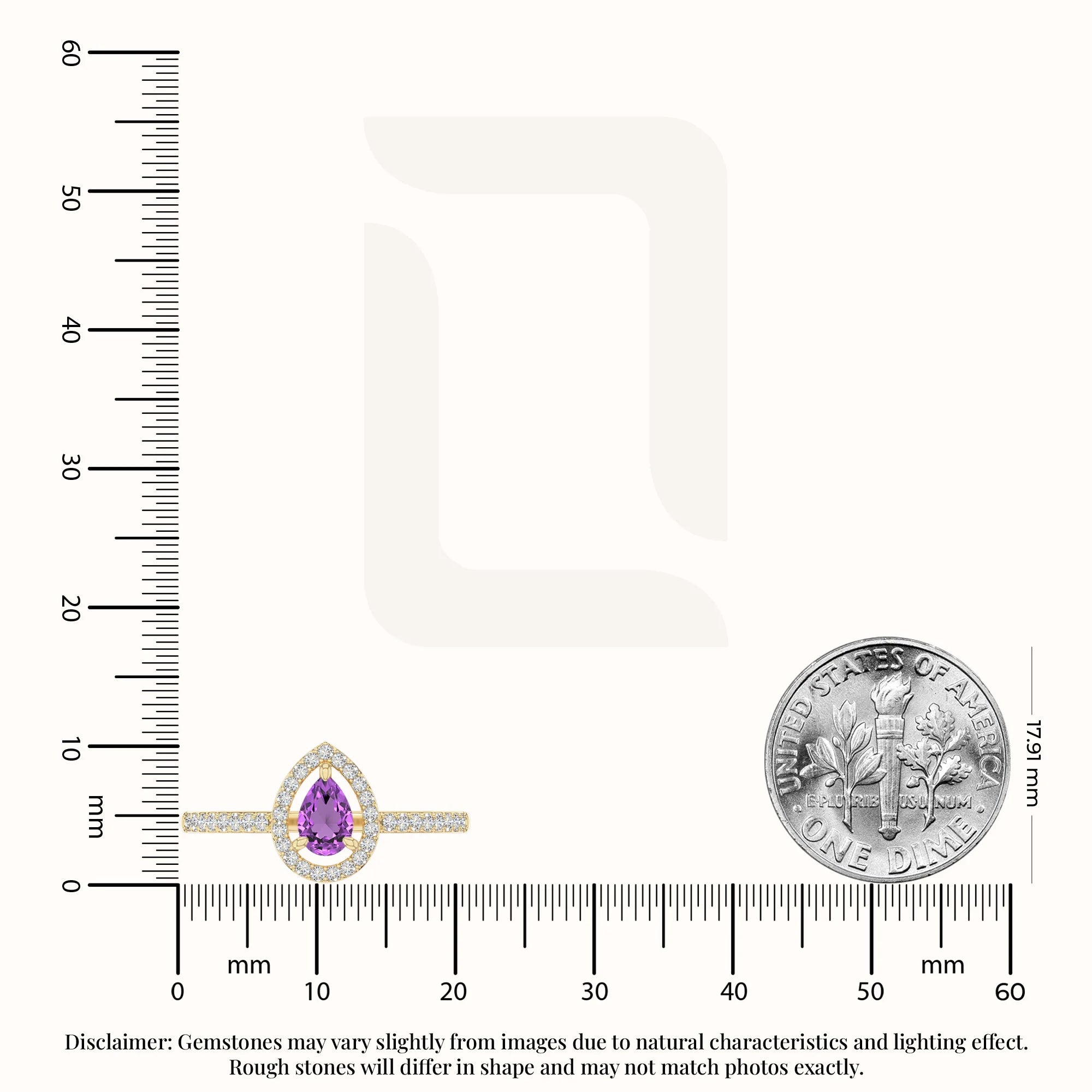 natural amethyst solitaire halo engagement rings in yellow gold vermeil