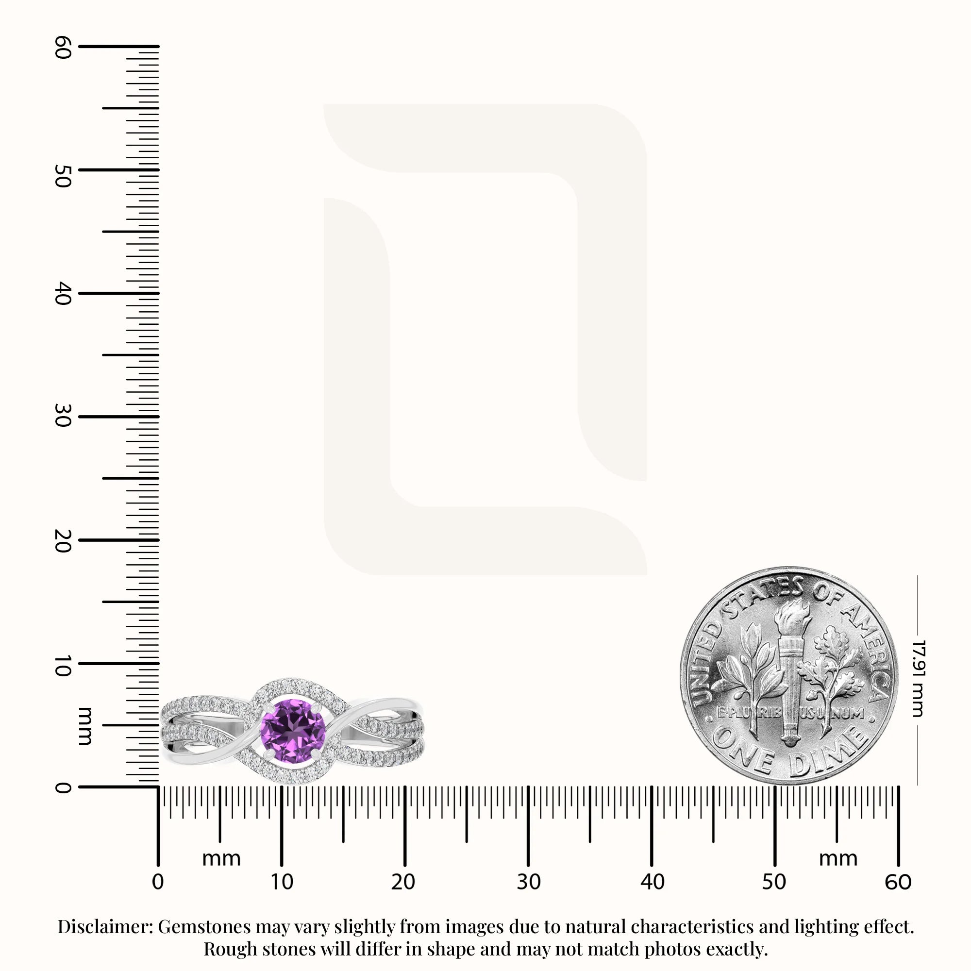 natural amethyst solitaire engagement rings in sterling silver 