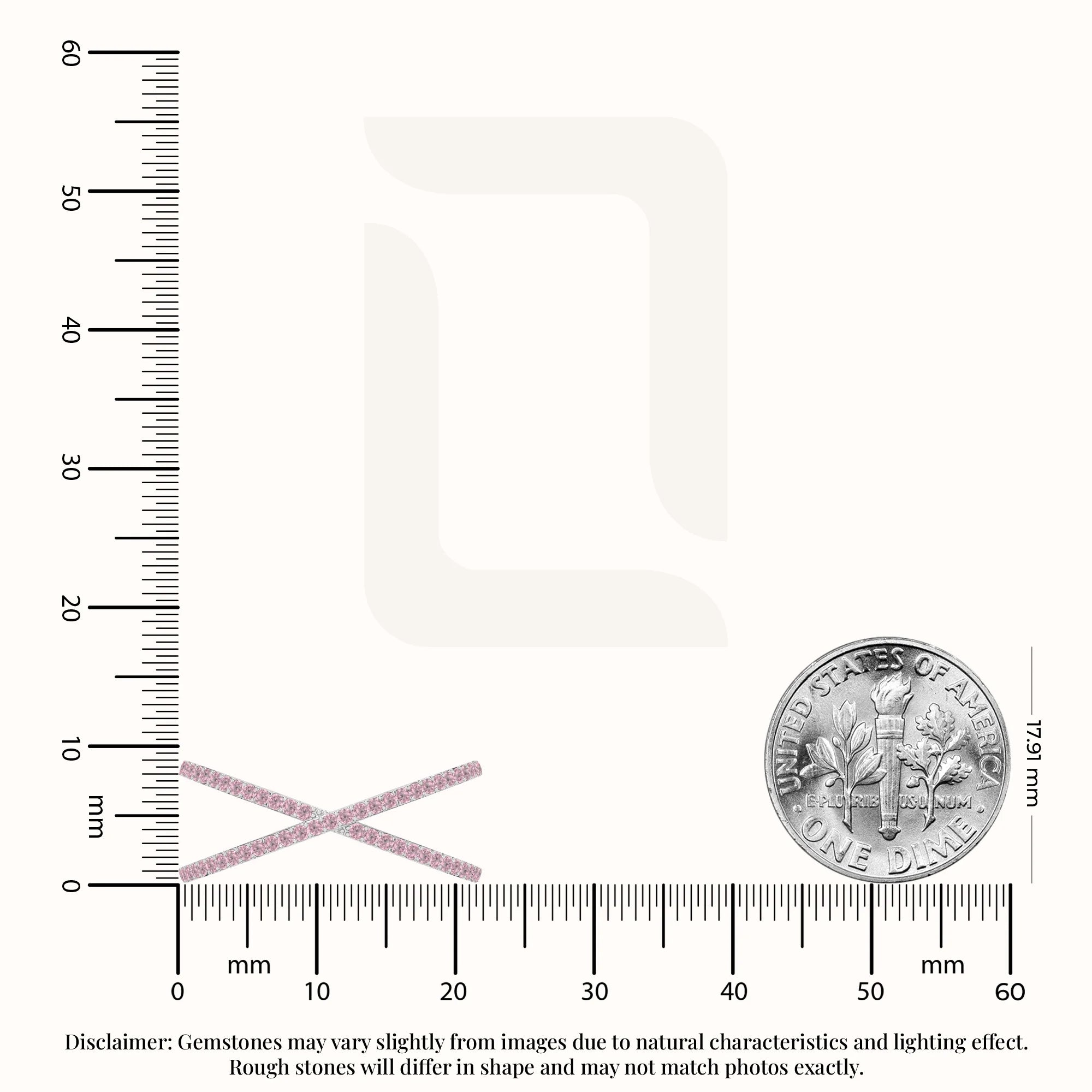 natural pink tourmaline criss cross band rings in sterling silver 