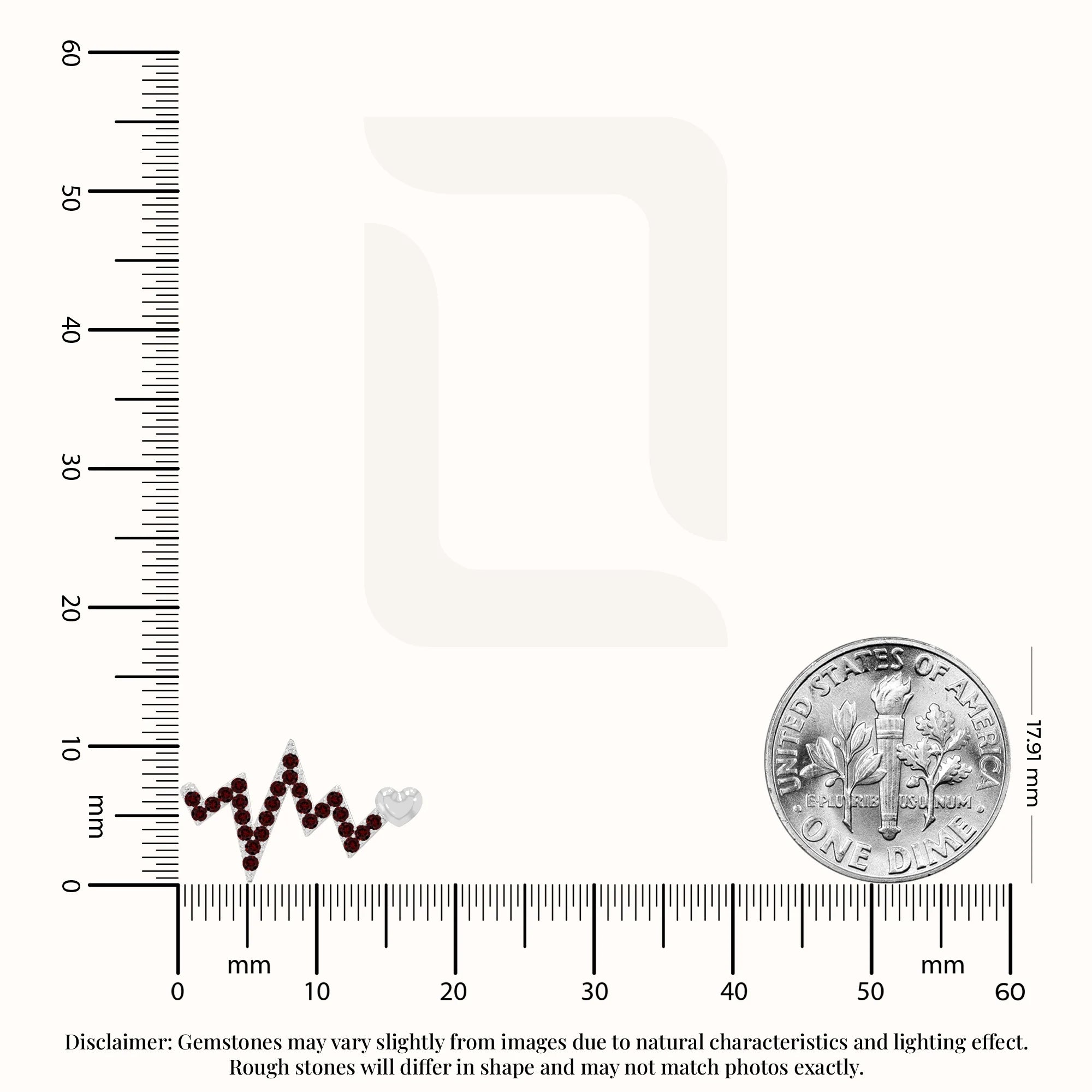 natural garnet heartbeat stud earrings in sterling silver 
