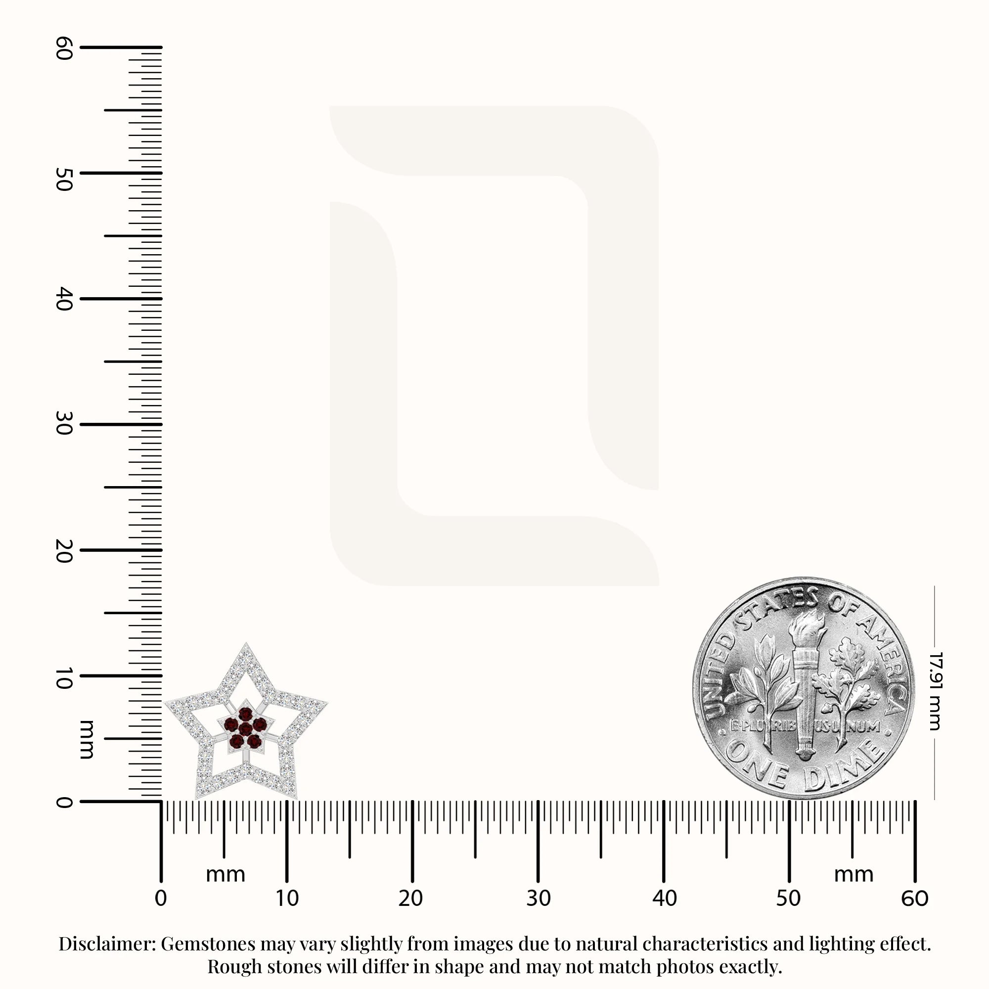 natural garnet star stud earrings in sterling silver 