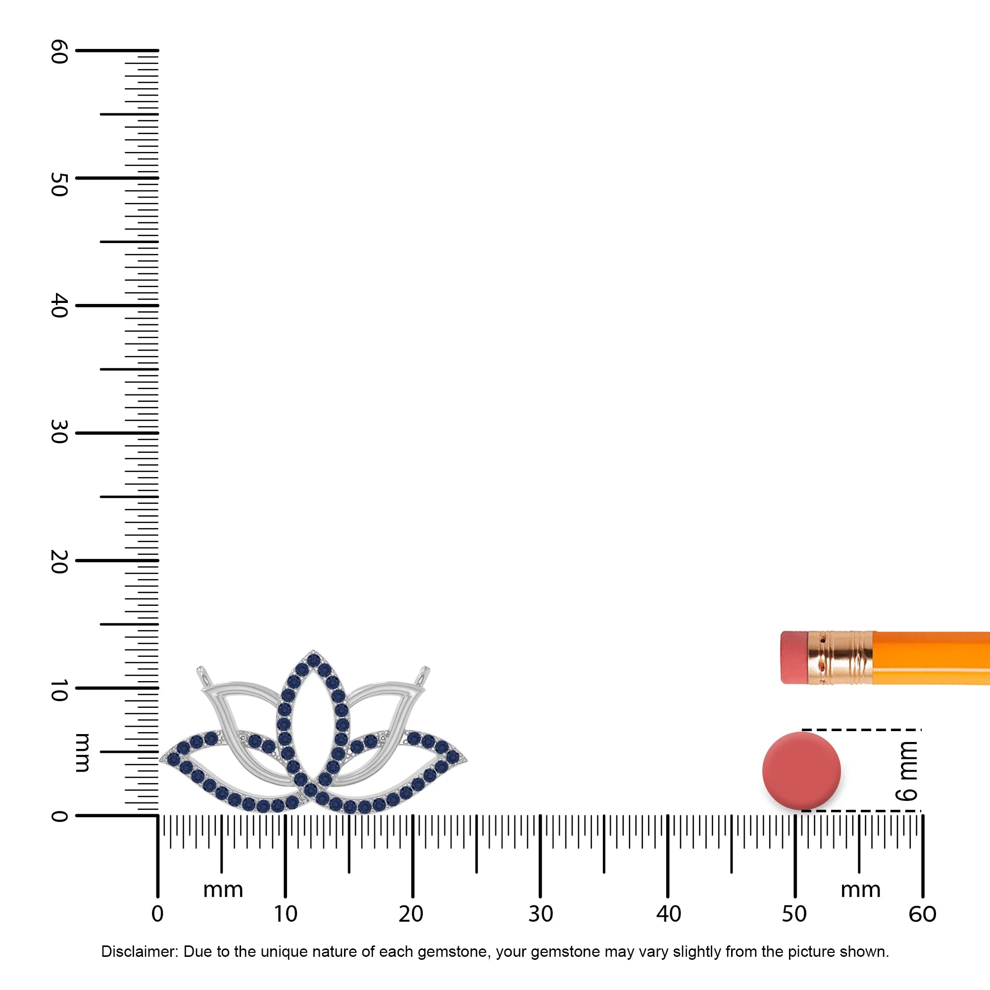 natural blue-sapphire lotus flower necklaces in sterling silver 