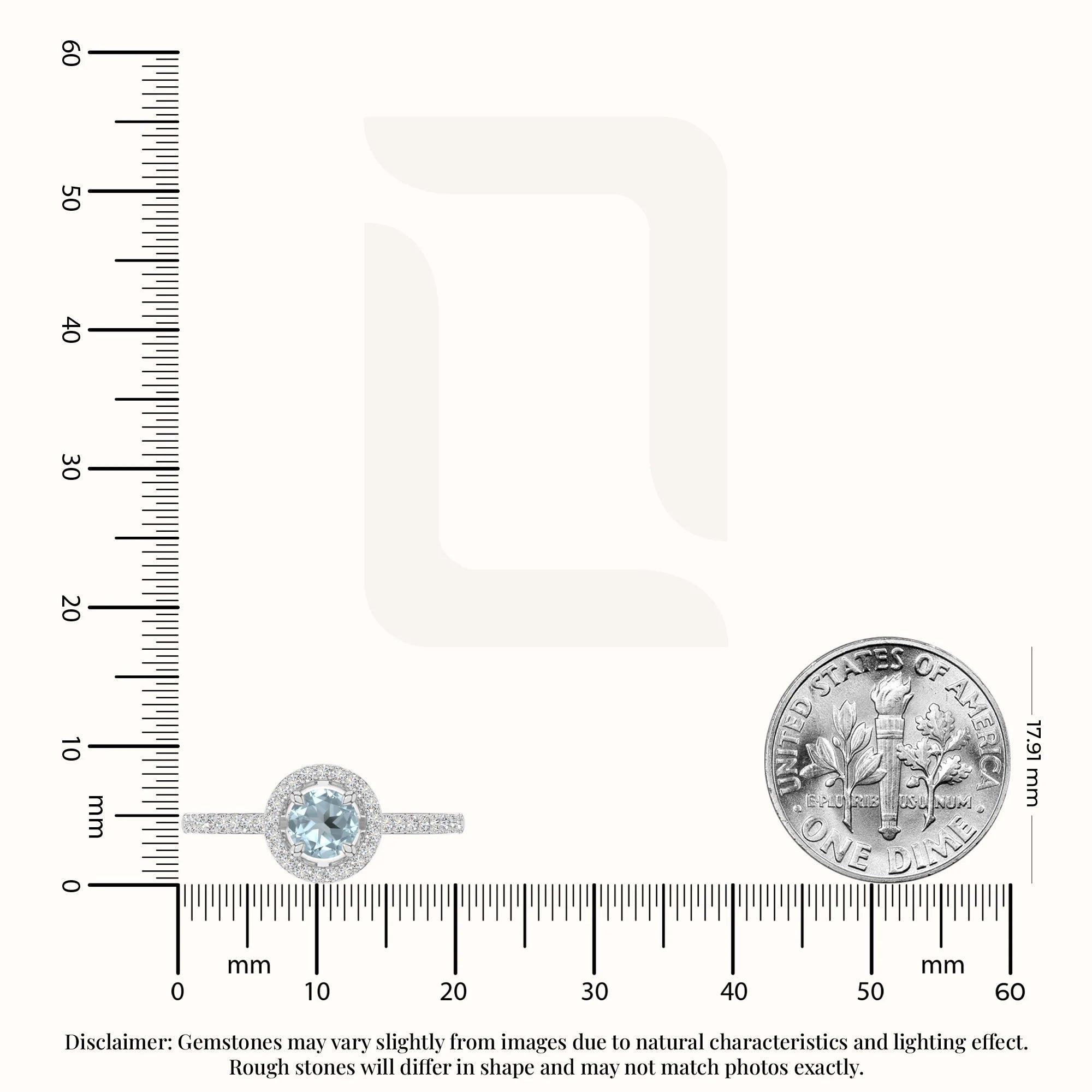 natural aquamarine solitaire halo engagement rings in sterling silver 