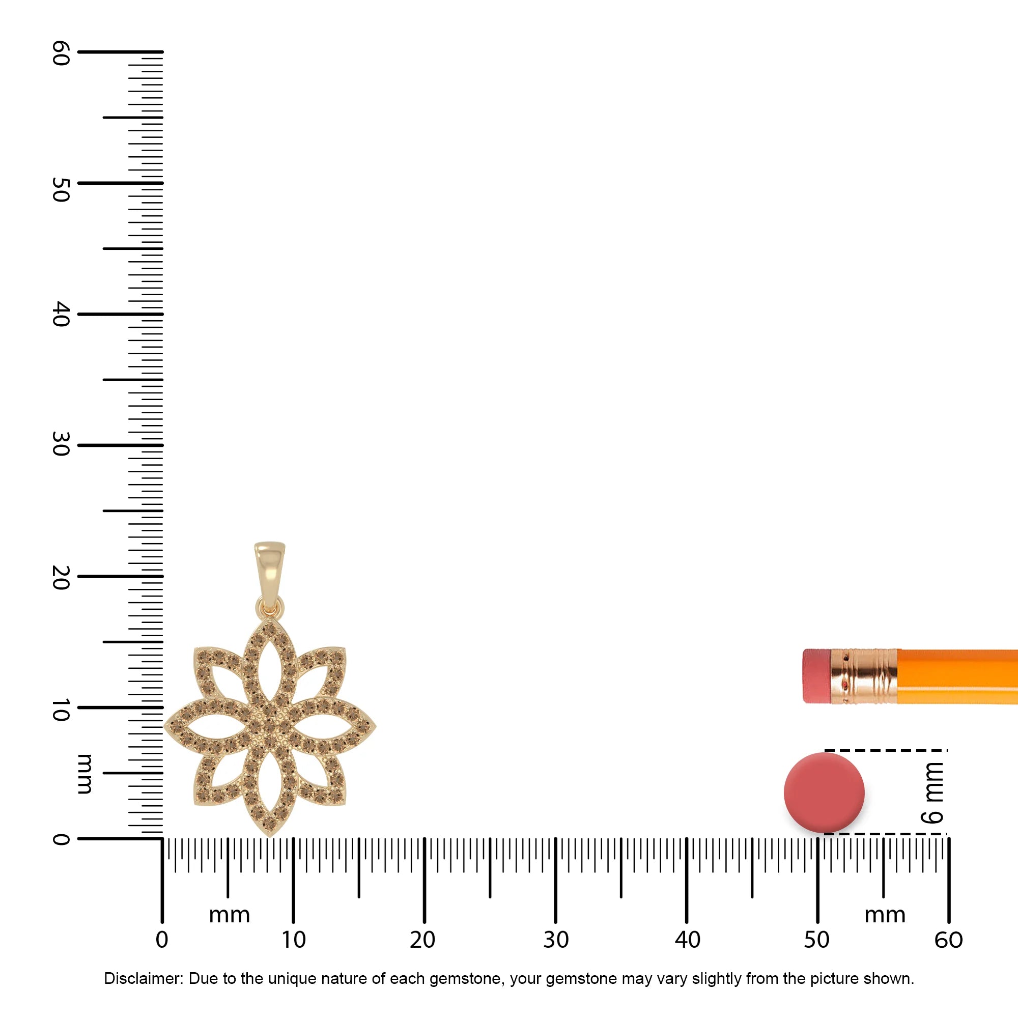 natural citrine flower necklaces in yellow gold vermeil 