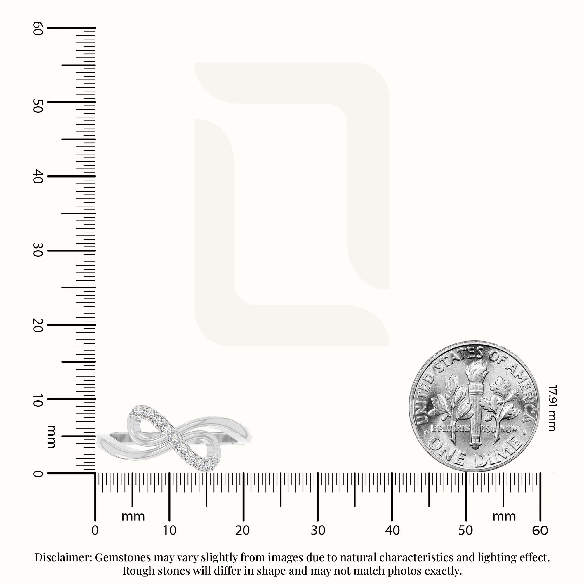 natural moissanite infinity promise rings in sterling silver 