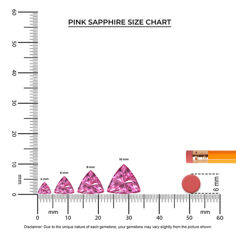 lab grown pink sapphire trillion dangle earrings with moissanite 