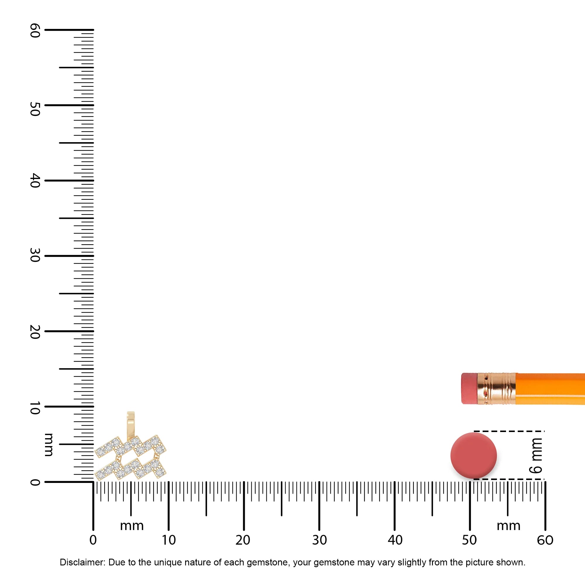 moissanite aquarius zodiac sign necklaces in yellow gold vermeil 