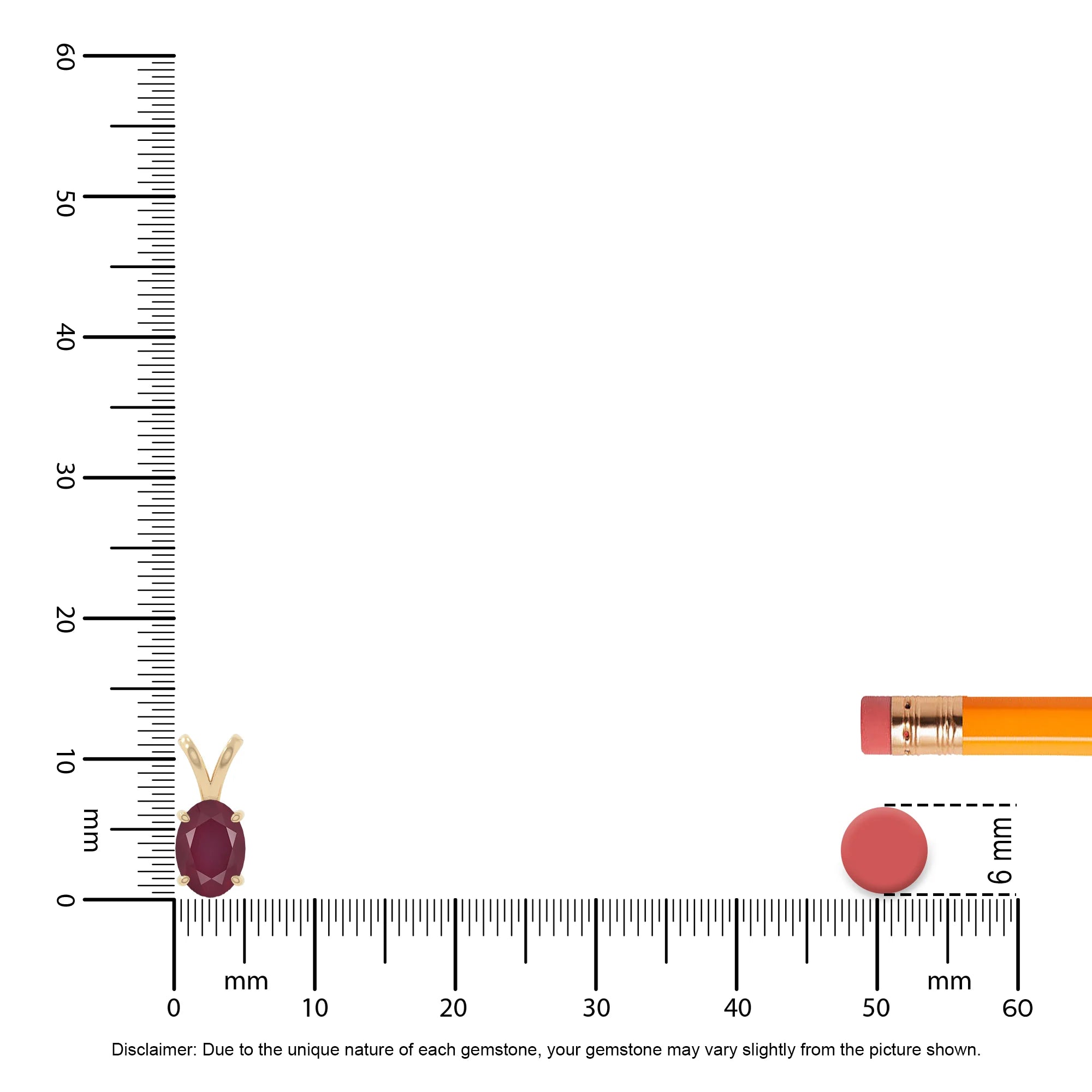 natural ruby v-bale solitaire necklaces in yellow gold vermeil 