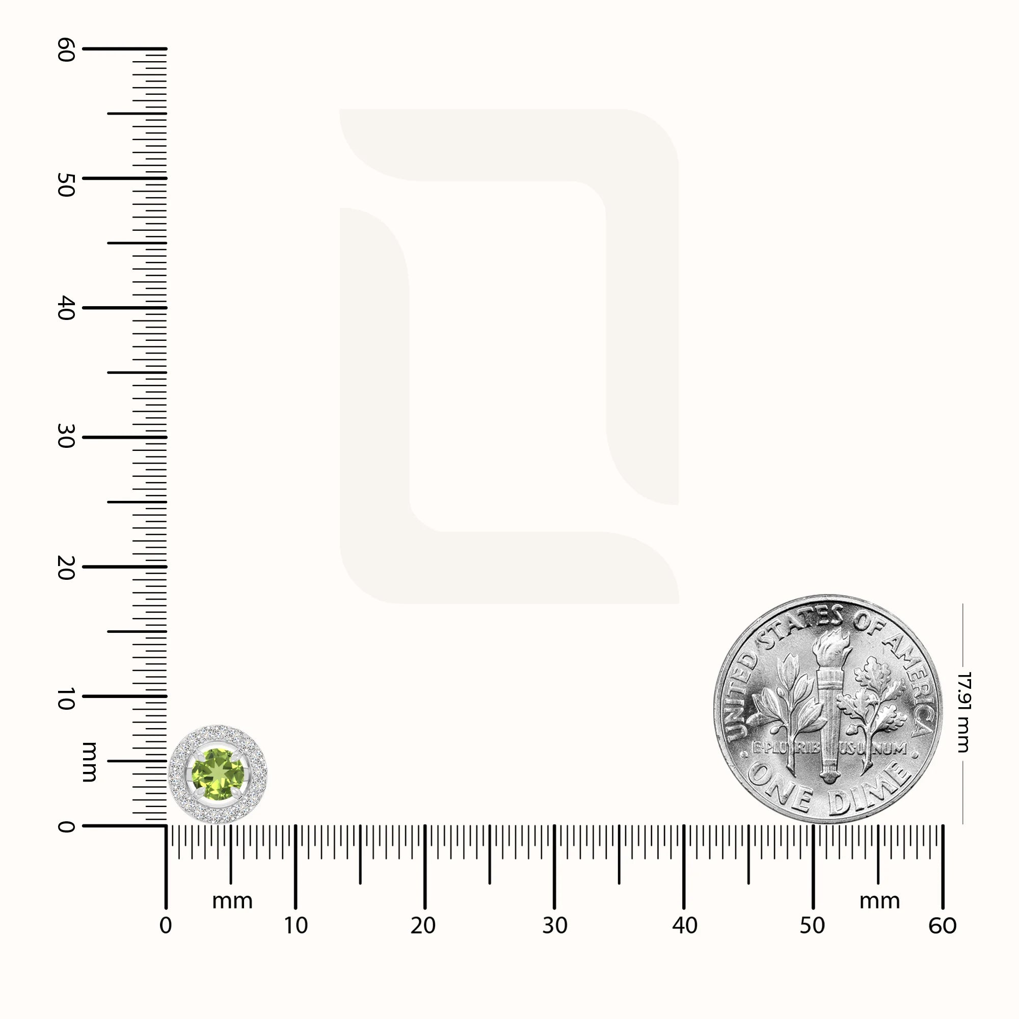 natural peridot halo stud earrings in sterling silver 
