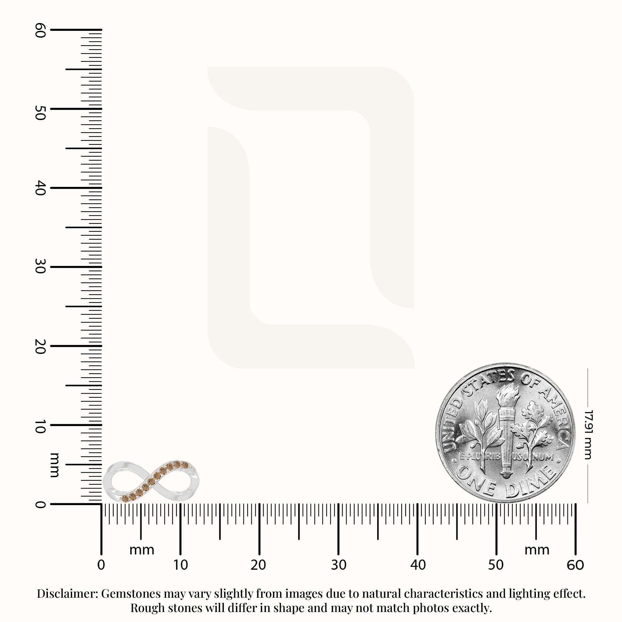 natural citrine infinity stud earrings in sterling silver 
