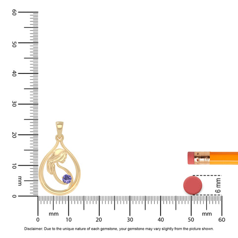 natural tanzanite mom to be necklaces in yellow gold vermeil 