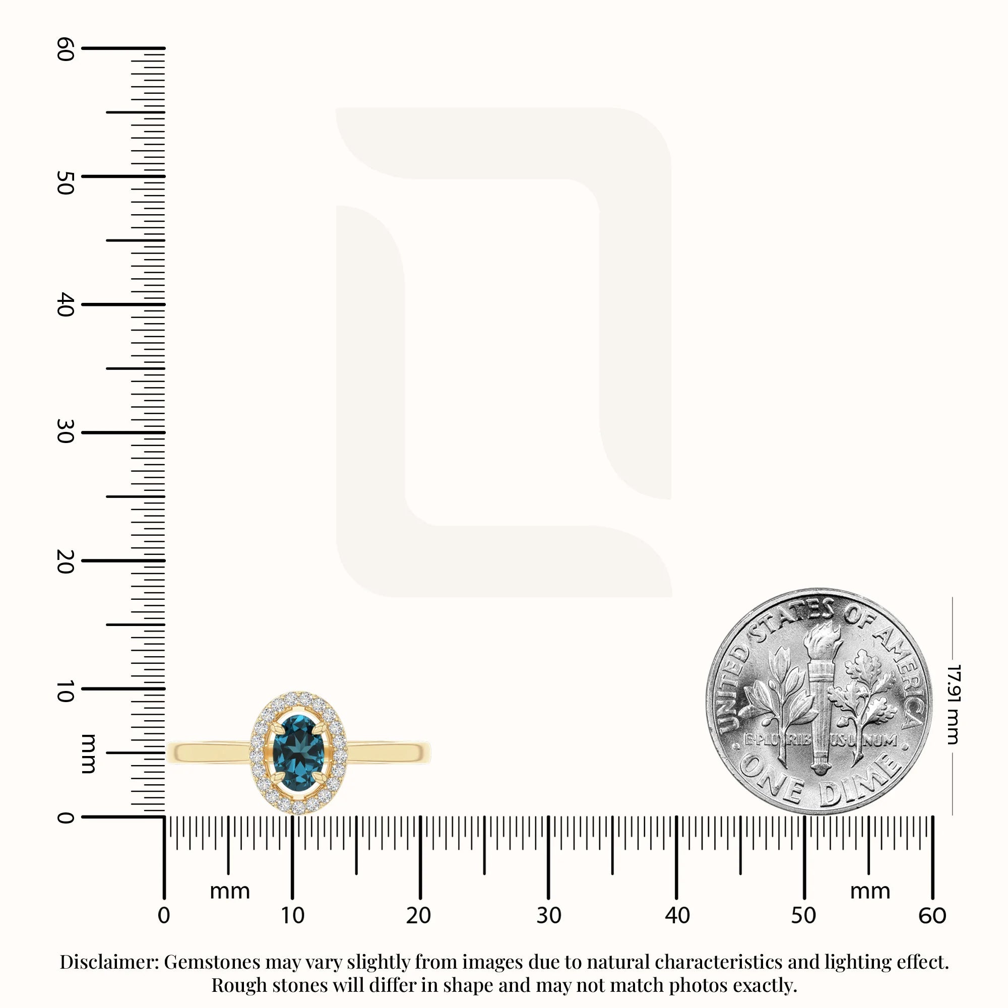 natural london blue topaz solitaire halo engagement rings in yellow gold vermeil