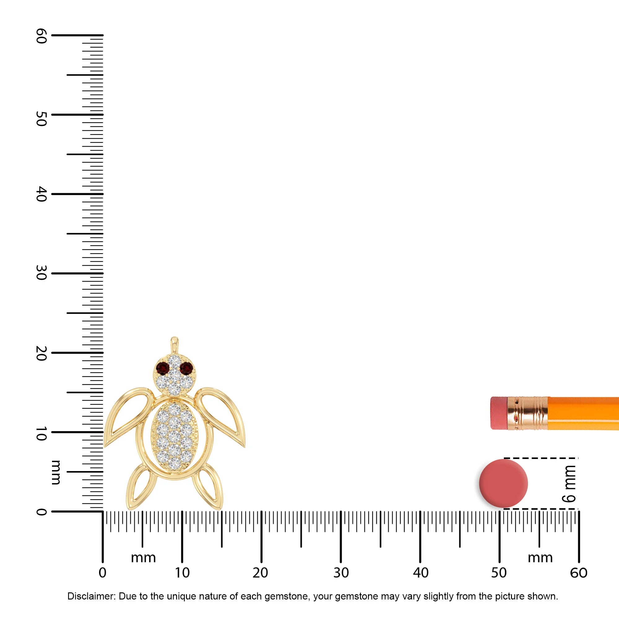 natural garnet turtle necklaces in yellow gold vermeil 