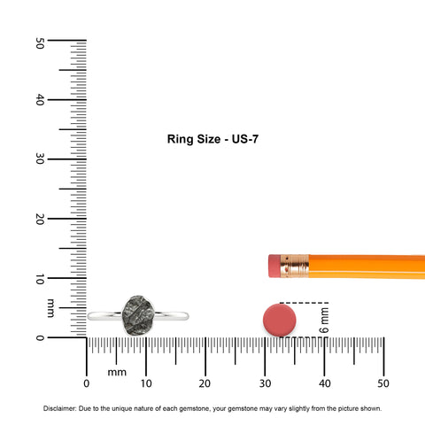 meteorite rough shape stackable bezel-set ring