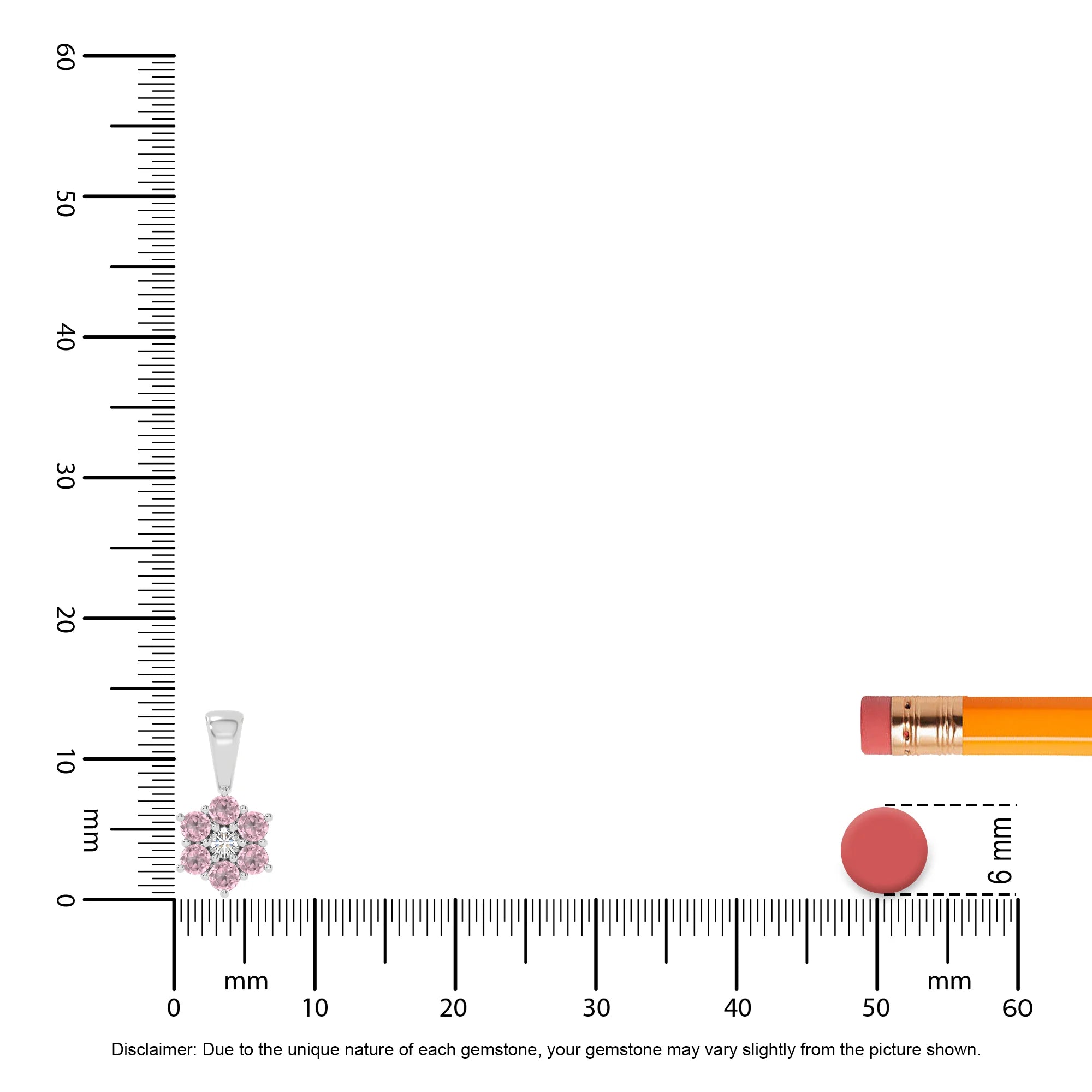 natural pink-tourmaline flower necklaces in sterling silver 