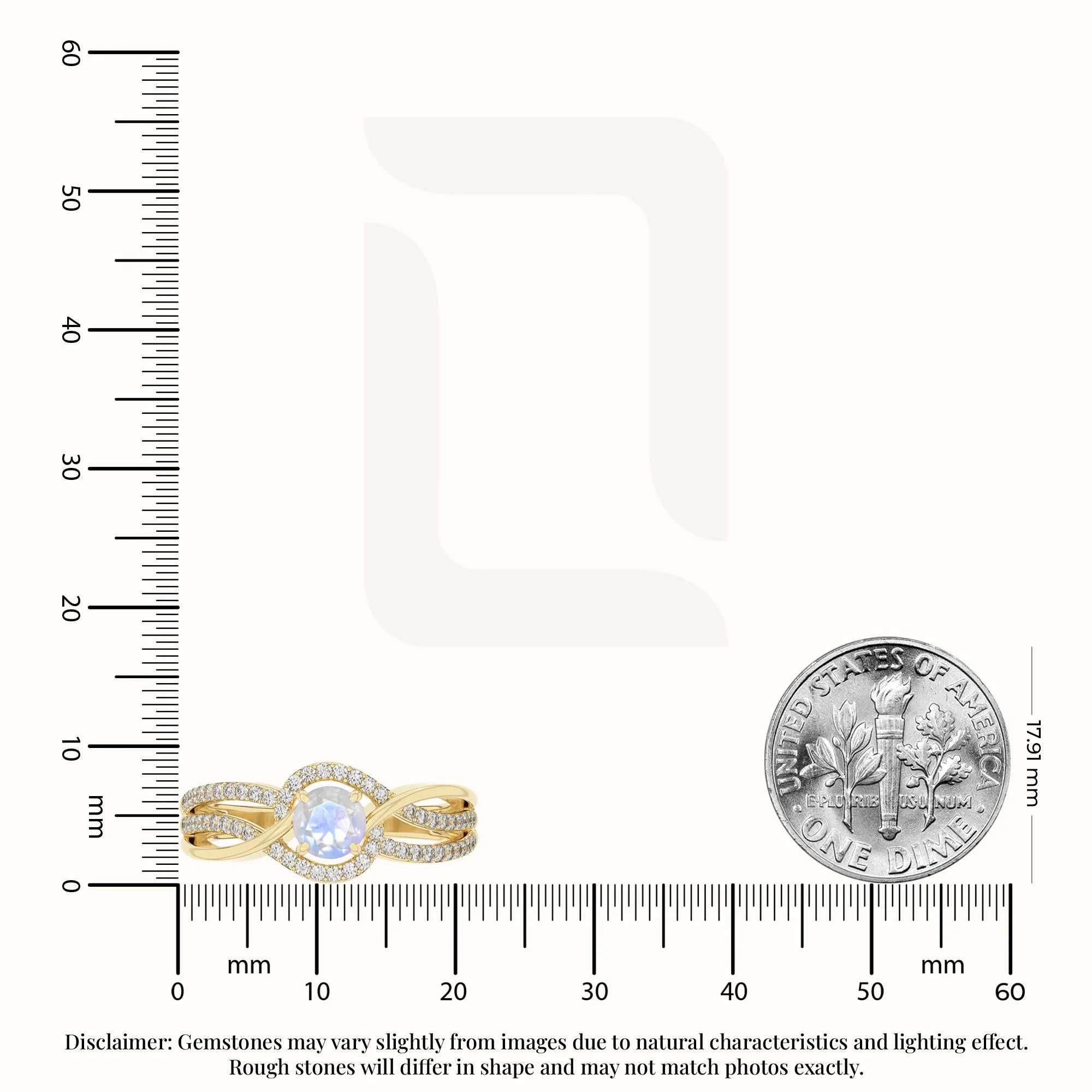 natural rainbow moonstone solitaire engagement rings in yellow gold vermeil