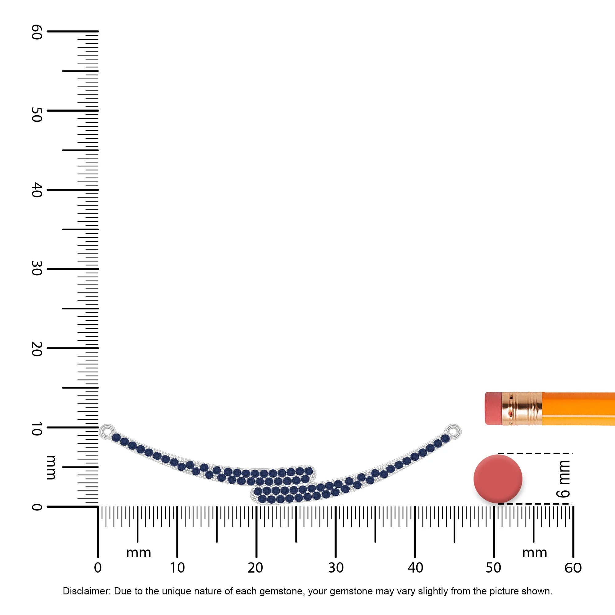 natural blue-sapphire bypass curved bar necklaces in sterling silver 