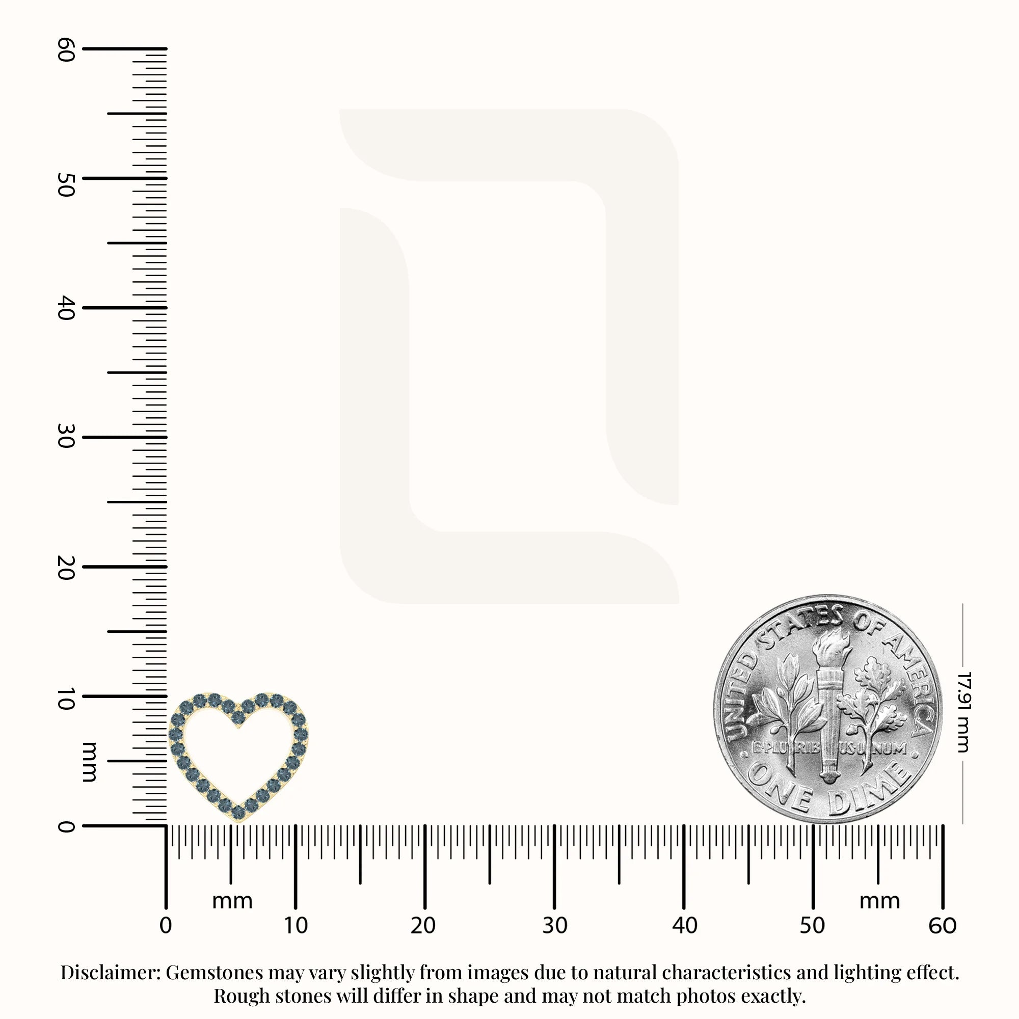 natural london-blue-topaz heart stud earrings in yellow gold vermeil 