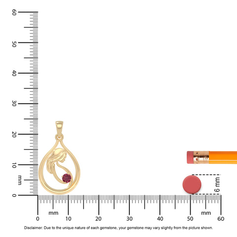 natural ruby mom to be necklaces in yellow gold vermeil 