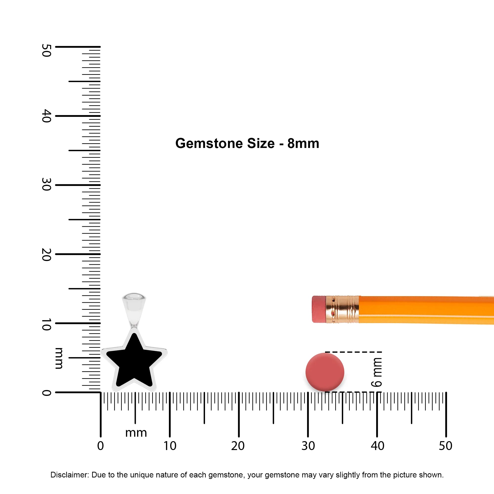 natural black-tourmaline star shape pendant necklace