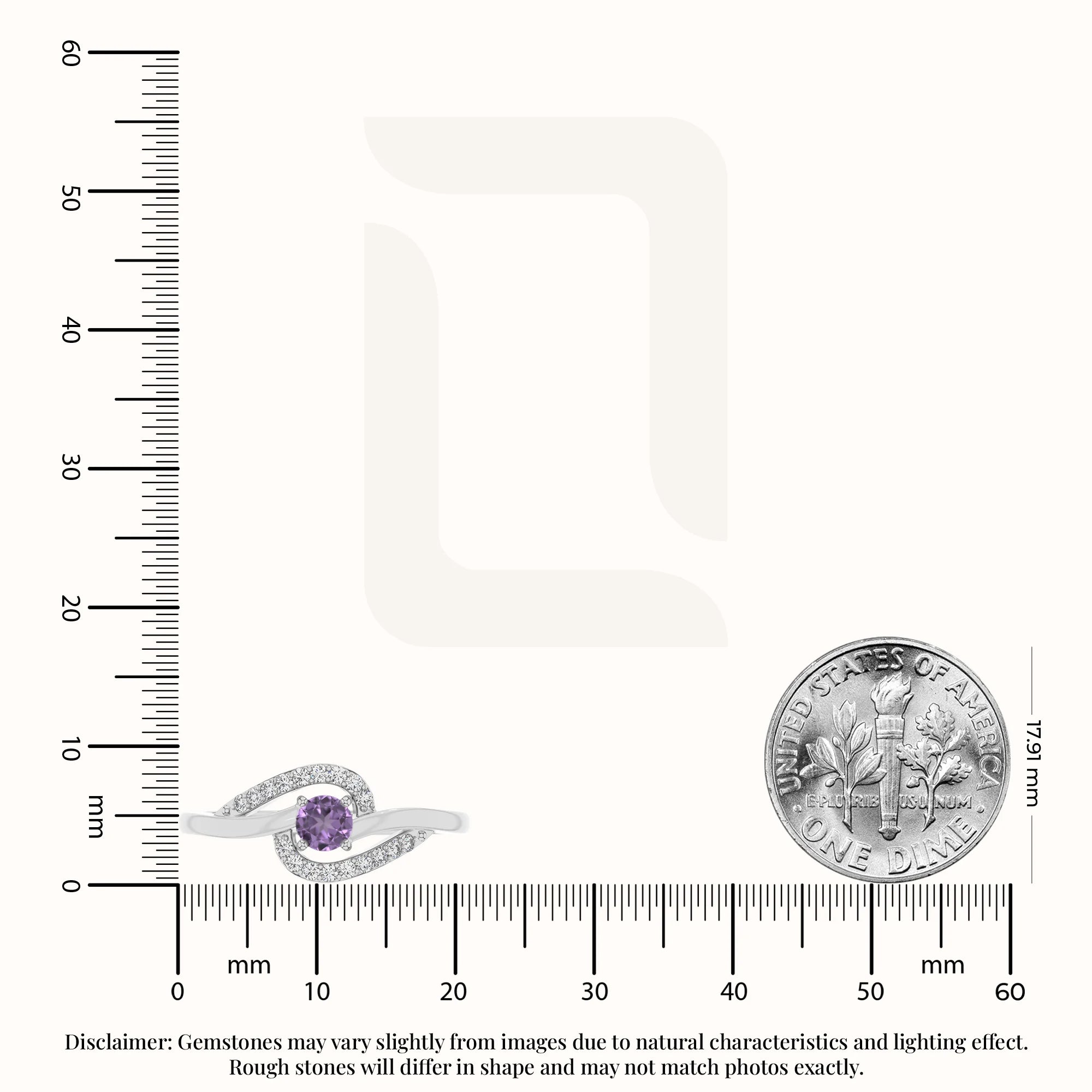 natural amethyst infinity solitaire rings in sterling silver 