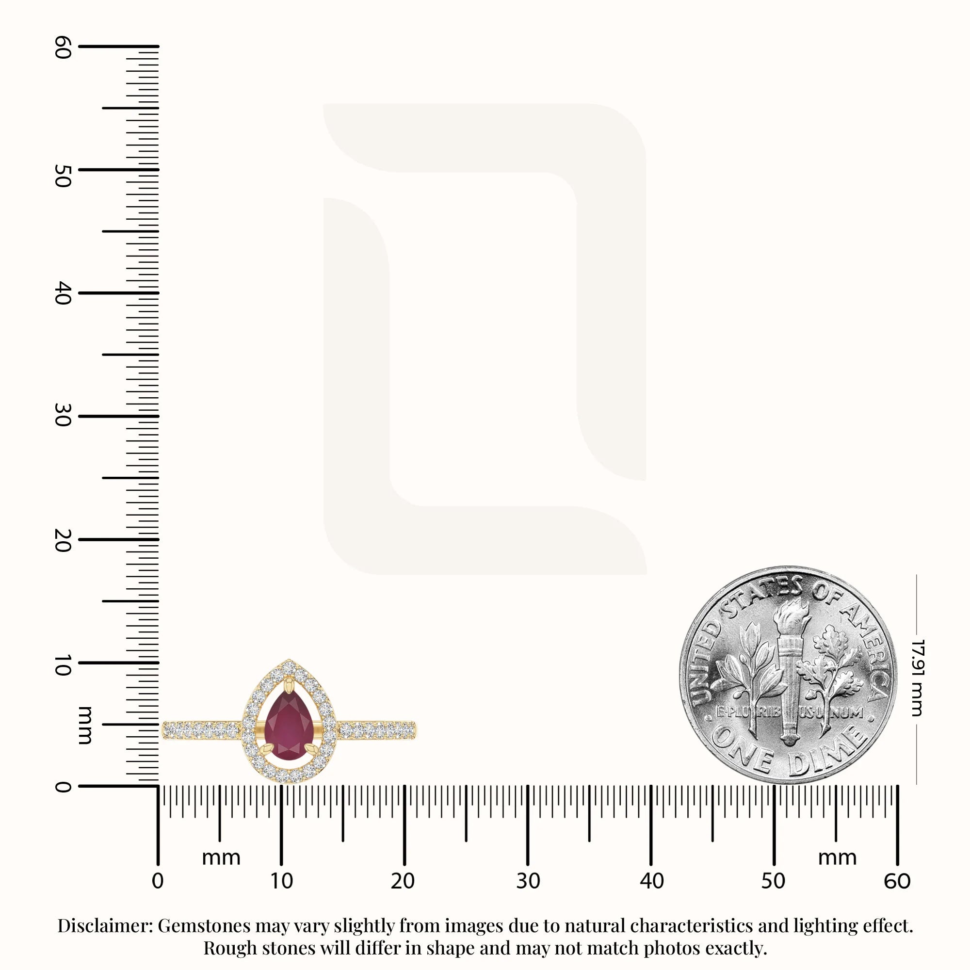 natural ruby solitaire halo engagement rings in yellow gold vermeil