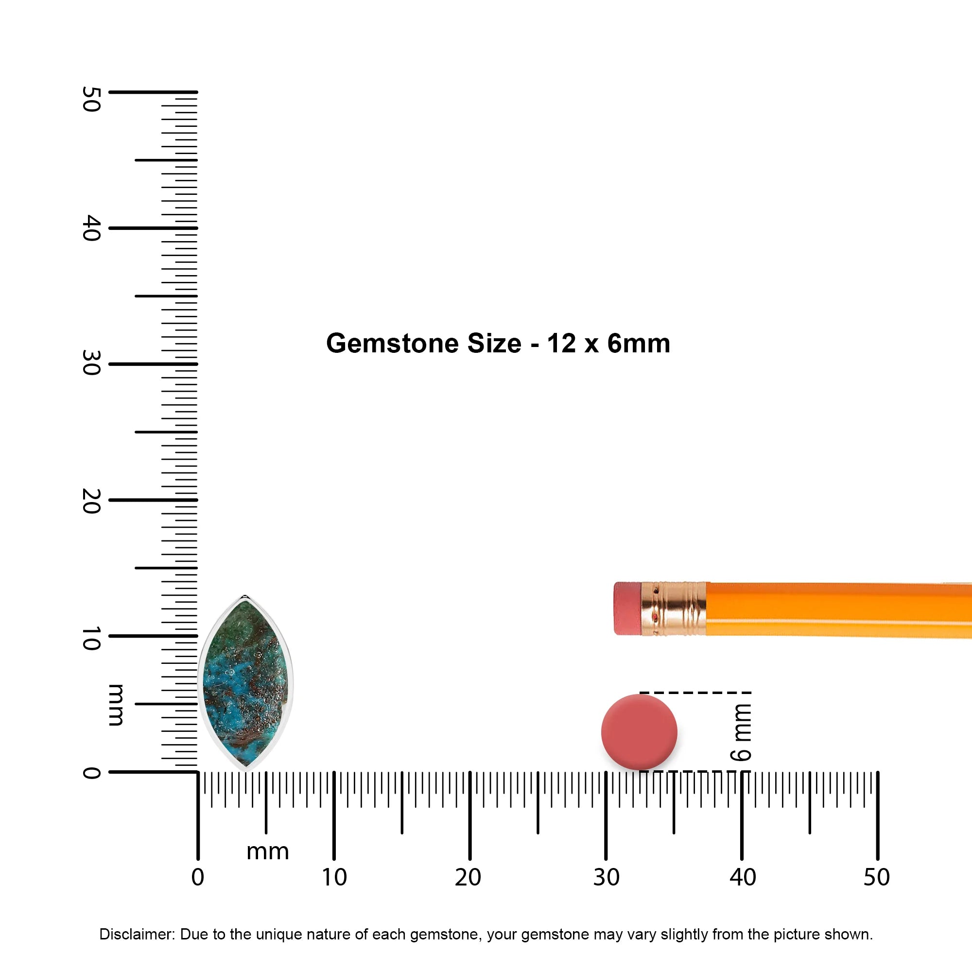 natural chrysocolla marquise shape pendant necklace